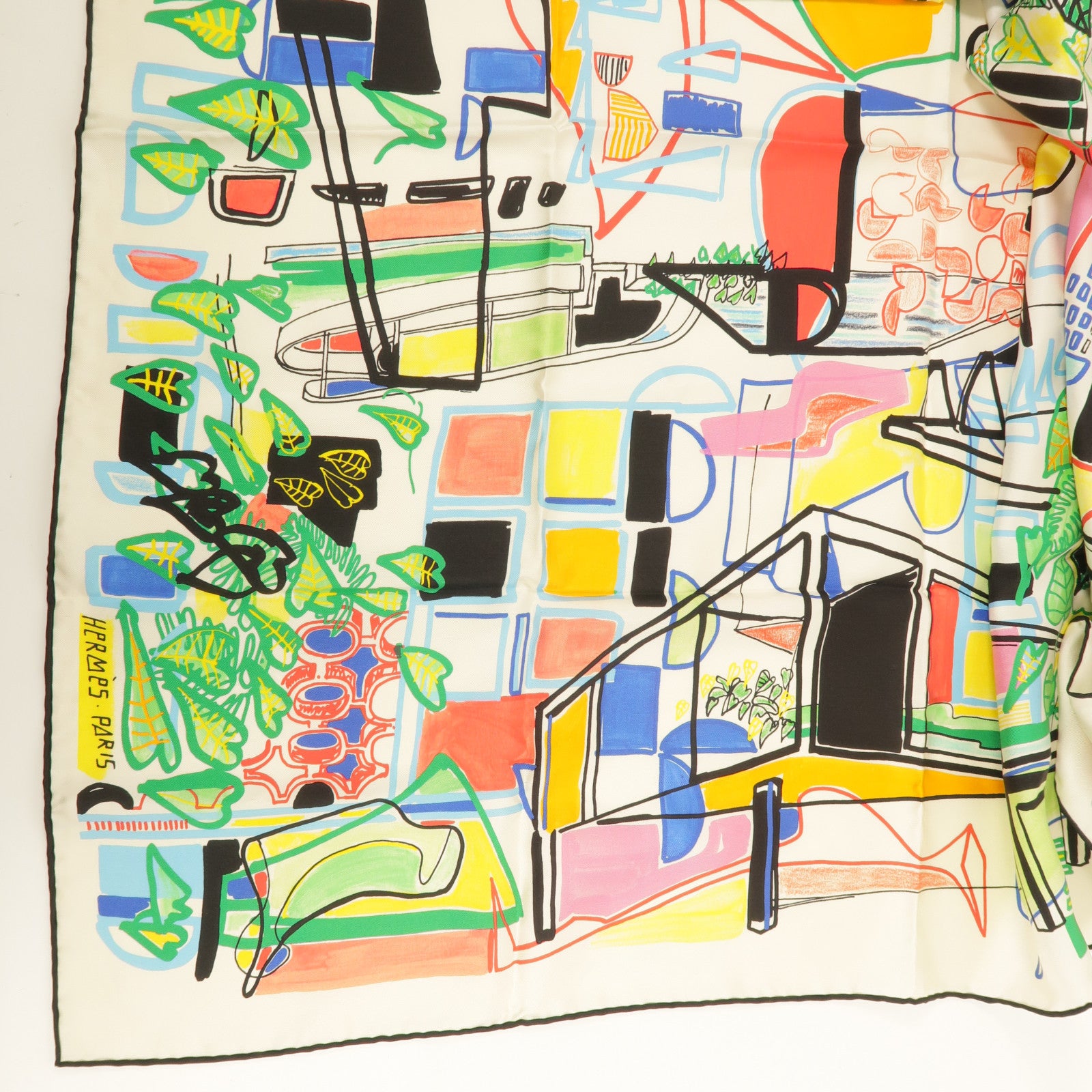 HERMES Scarf Silk Multicolor