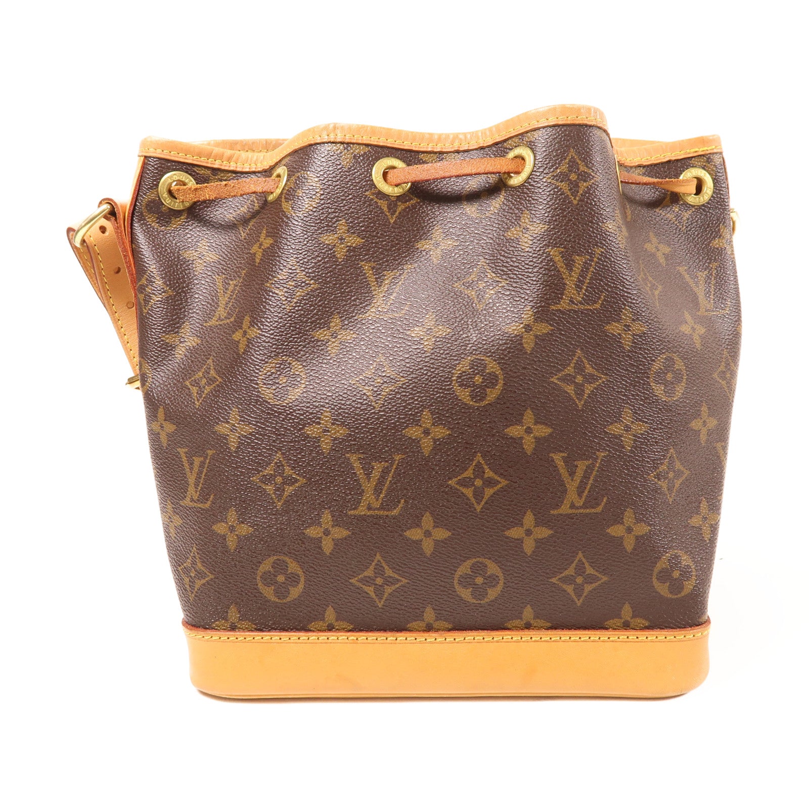 LOUIS VUITTON Monogram Noe BB金扣肩背袋棕色