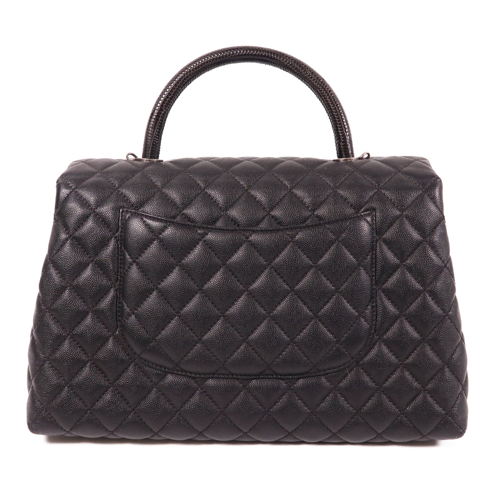 CHANEL 【激減優惠】蜥蝪皮革/牛皮皮革Flap Bag With Top Handle手挽肩背兩用袋