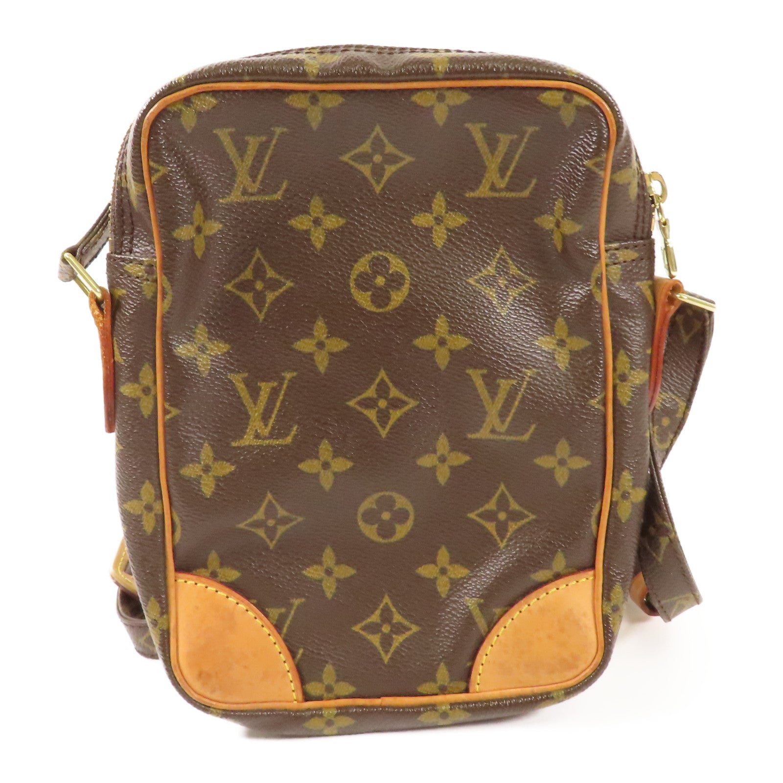 LOUIS VUITTON LV GHW Danube Shoulder Bag Monogram M45266 Brown