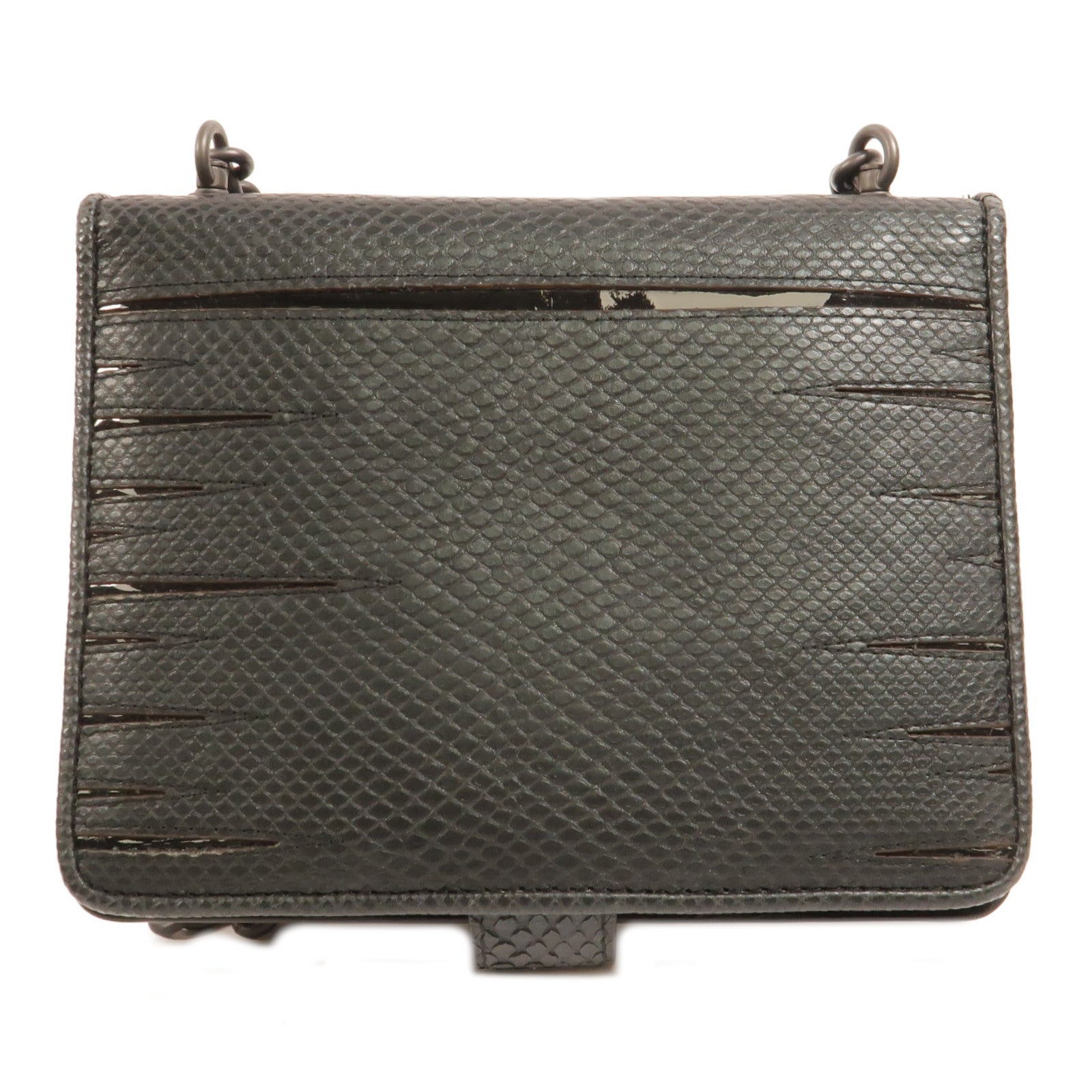 BOTTEGA VENETA 蜥蜴皮革/蛇皮皮革/羊皮皮革Chain Shoulder肩背袋