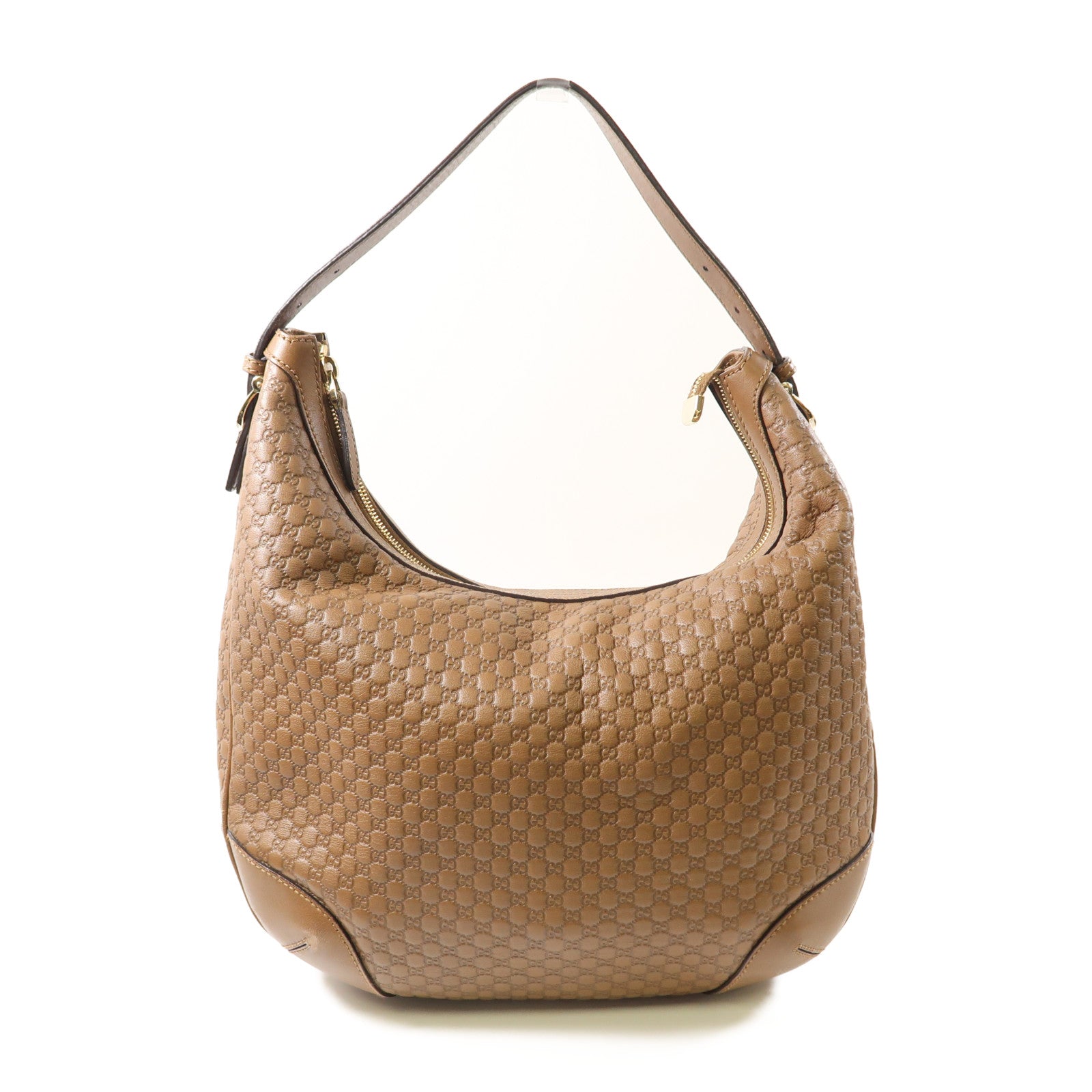 GUCCI GG SHW Shoulder Bag 309618 Calfskin Leather Brown