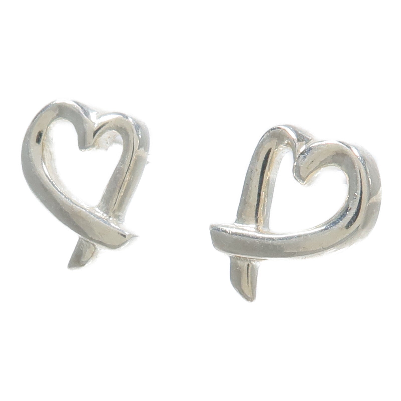 TIFFANY&CO 925純銀Paloma Picasso Loving Heart Earrings耳環