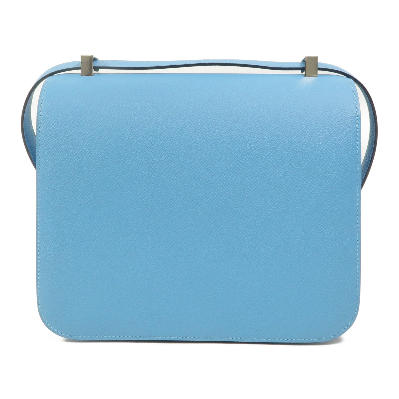 HERMES Epsom皮革Constance 24肩背袋Bleu Du Nord/Rouge de Coeur