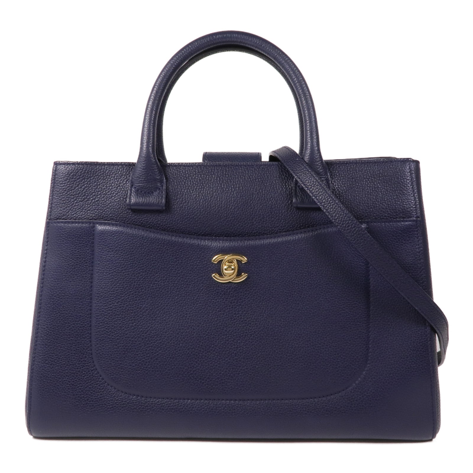 CHANEL 牛皮皮革Neo Executive 2way Shoulder Bag金扣手挽肩背兩用袋