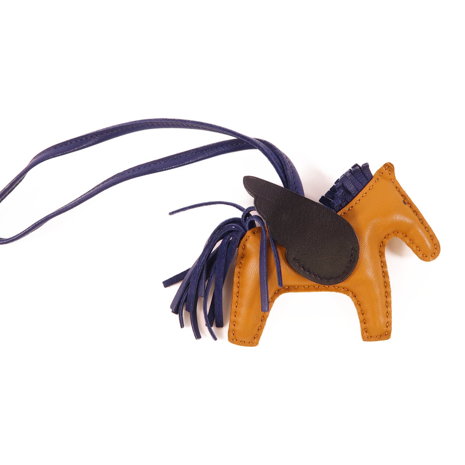 HERMES Swift/Milo皮革Rodeo Pegase PM掛飾Sesame