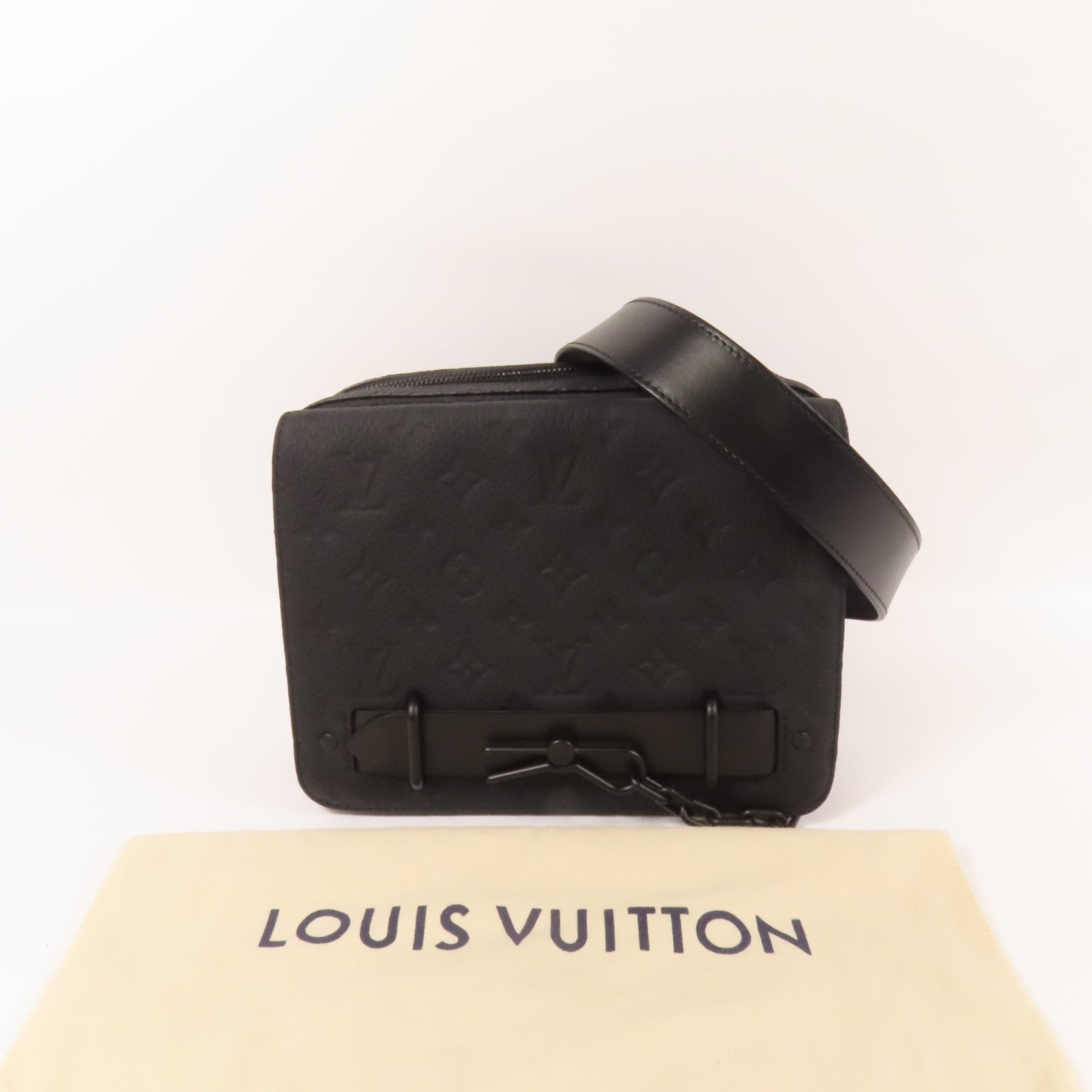 LOUIS VUITTON Monogram Taurillon Steamer Messenger肩背袋