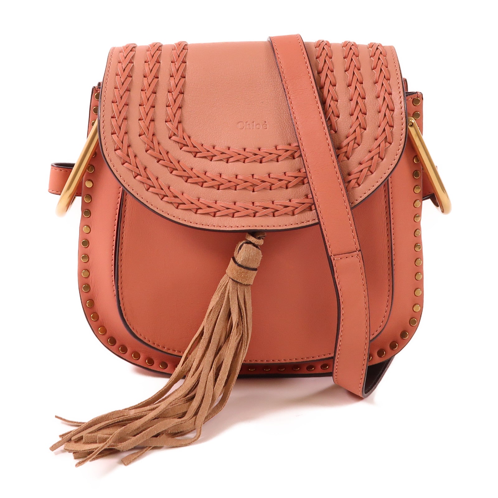 Chloe 牛皮皮革Shoulder Bag金扣肩背袋