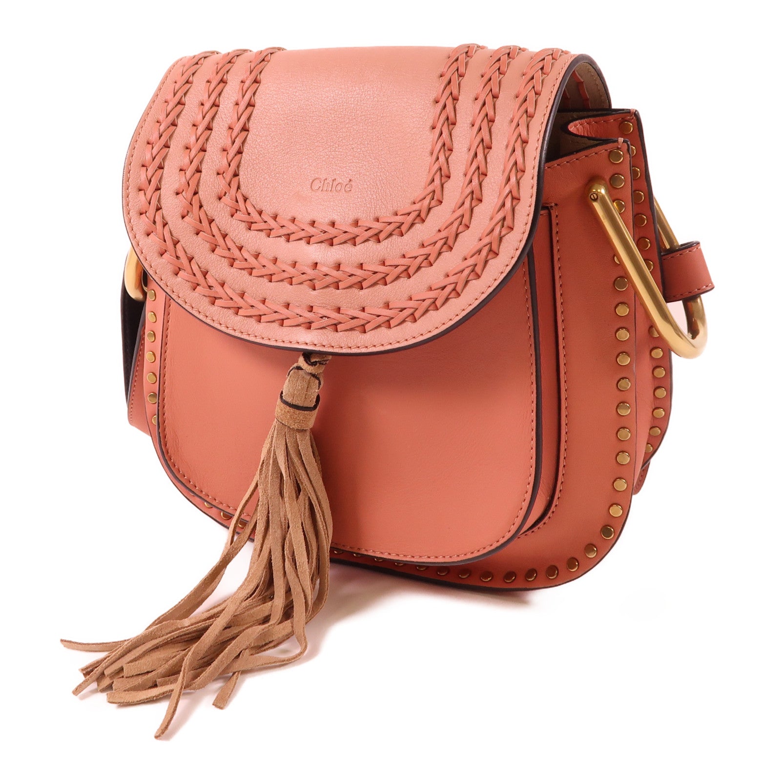 Chloe 牛皮皮革Shoulder Bag金扣肩背袋