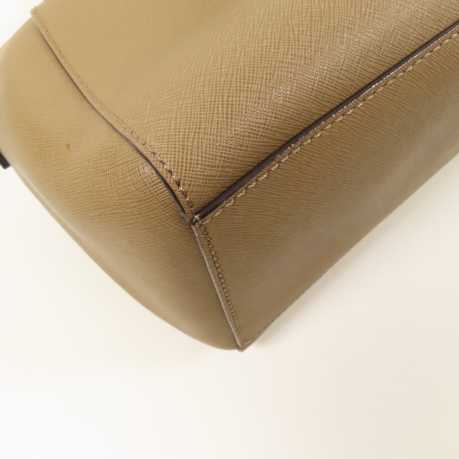 KATE SPADE GHW 2Way Shoulder Bag Handbag Saffiano Leather Brown