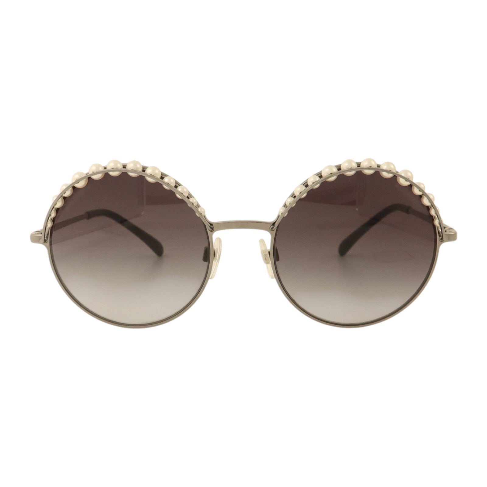 CHANEL 金屬/PVC Pearl Round Sunglasses太陽眼鏡