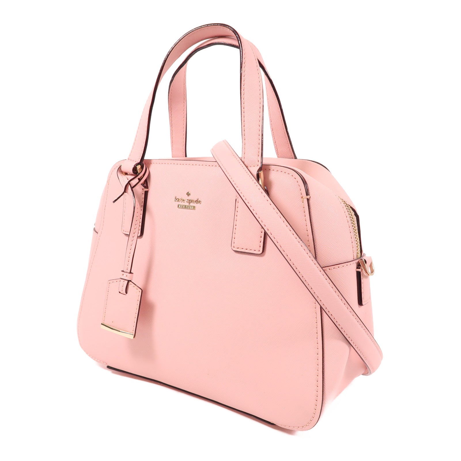 Kate Spade GHW 2 Way Shoulder Bag Calfskin Leather Pink