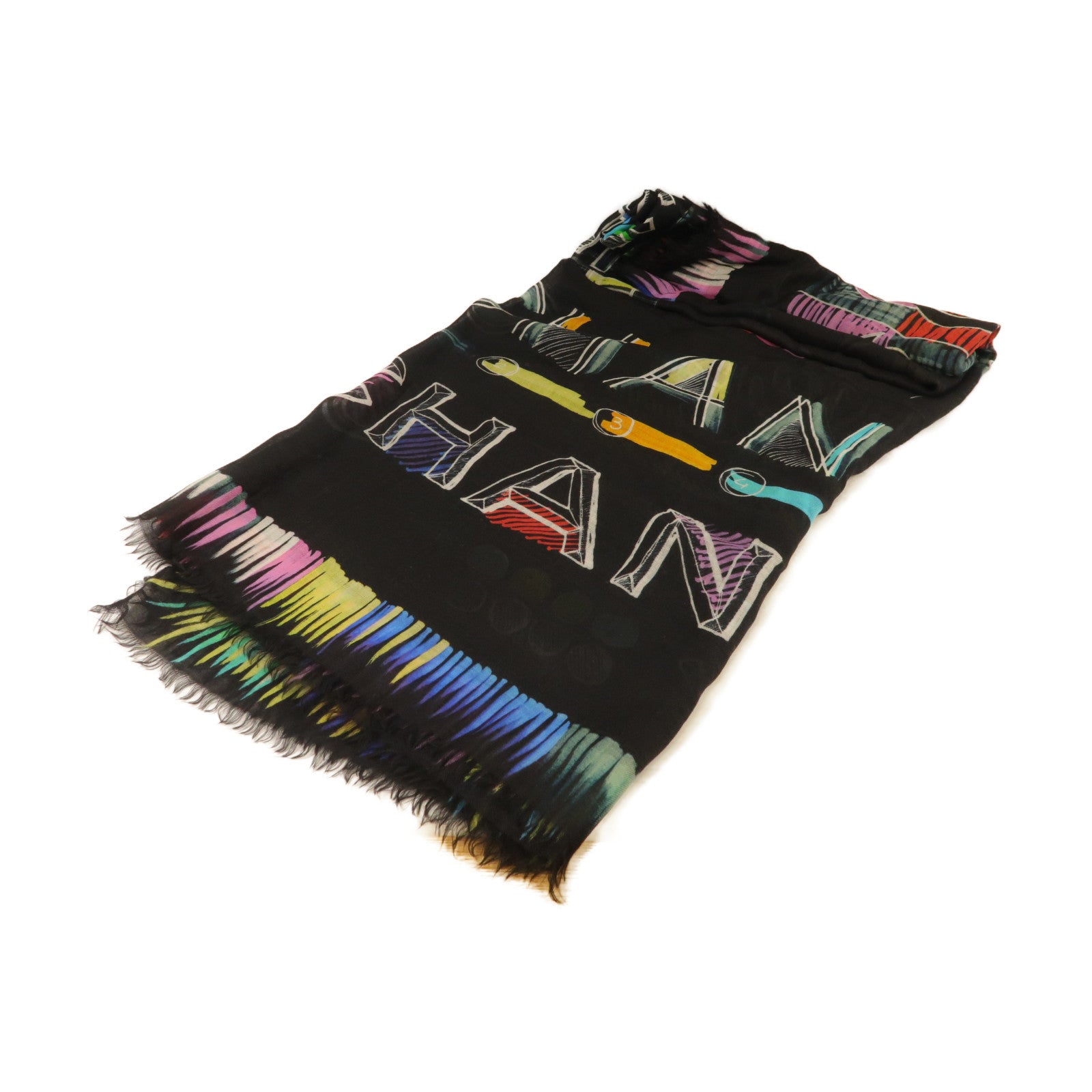 CHANEL 羊絨Scarf圍巾黑色