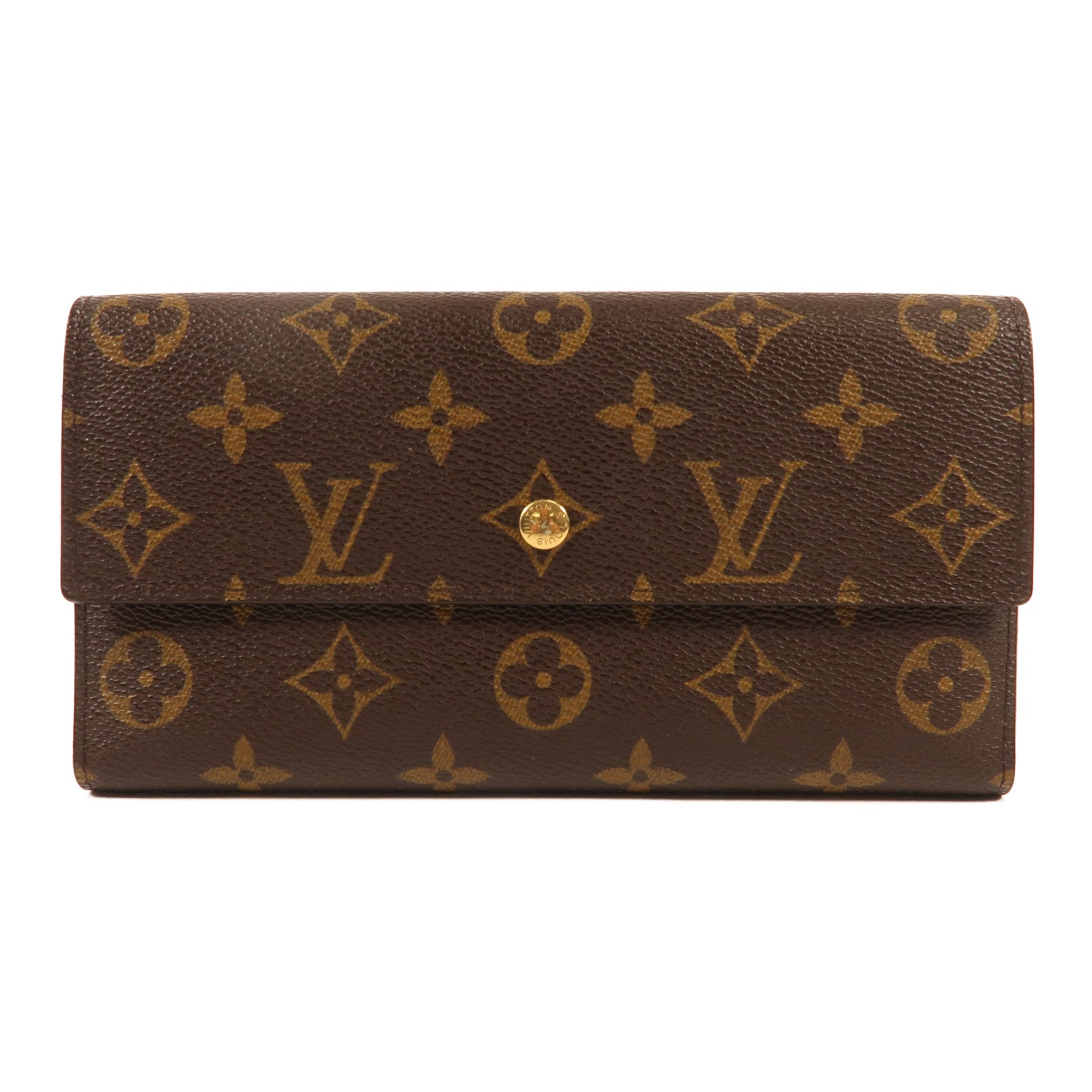 LOUIS VUITTON Monogram Long Wallet金扣長錢包