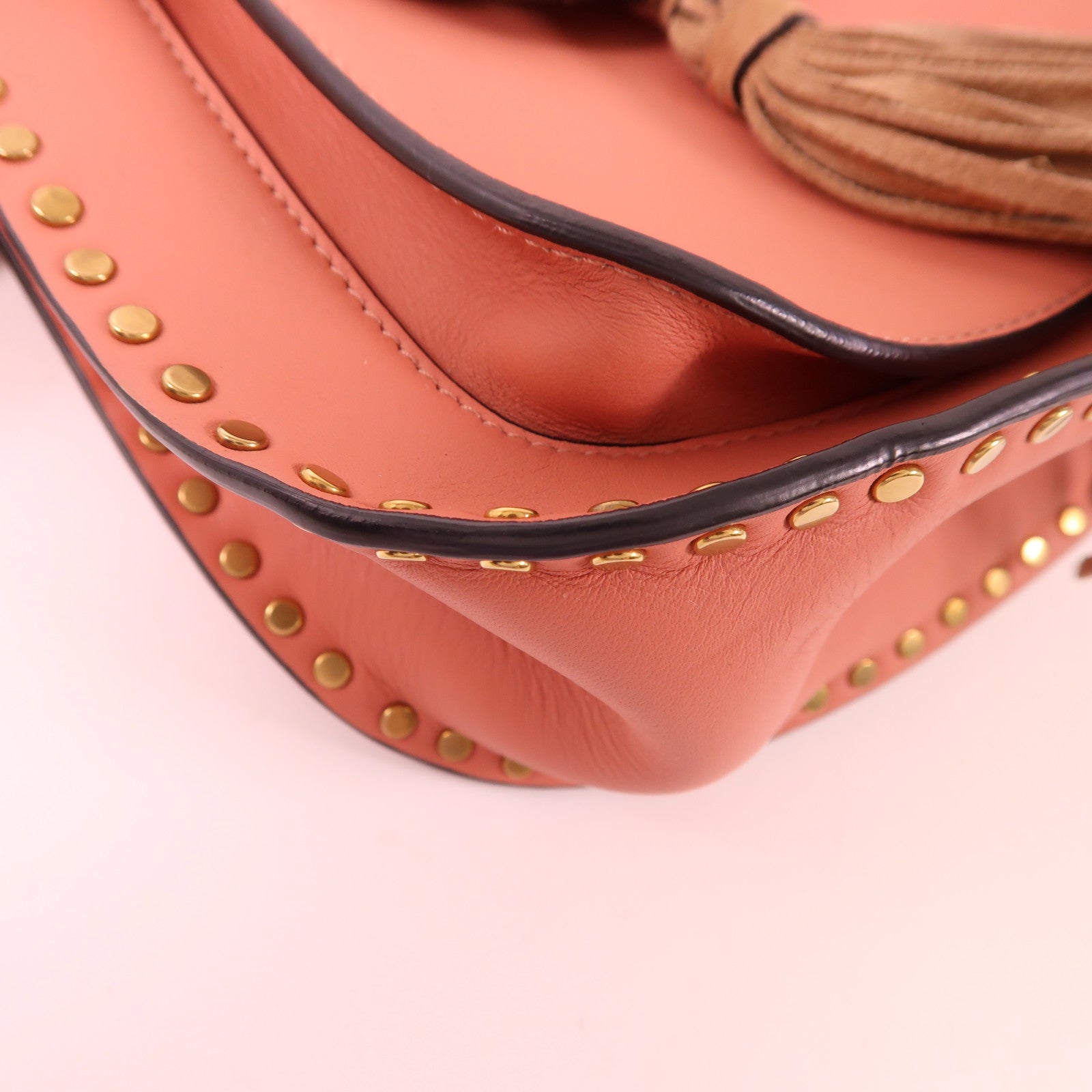 Chloe 牛皮皮革Shoulder Bag金扣肩背袋