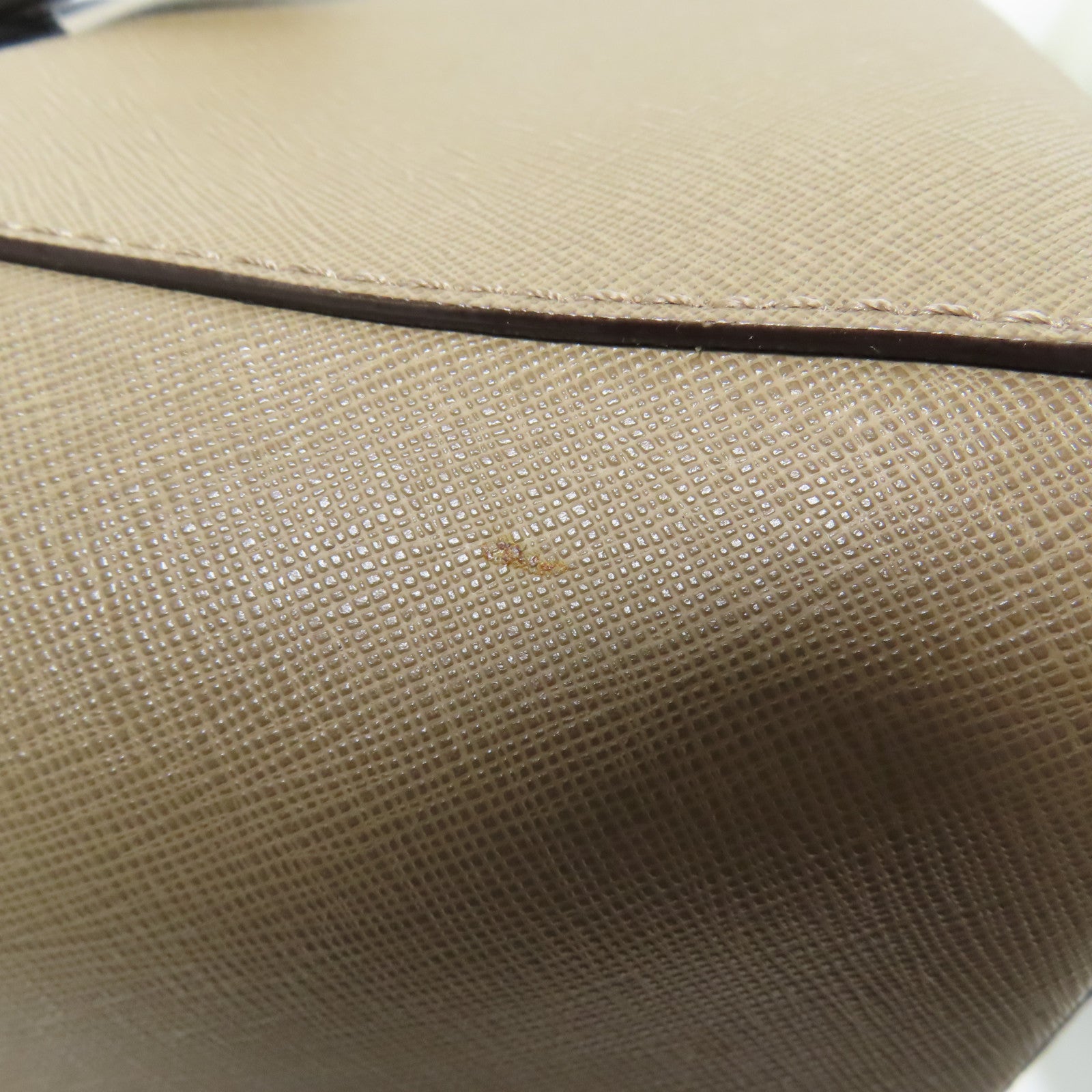 KATE SPADE GHW 2Way Shoulder Bag Handbag Saffiano Leather Brown