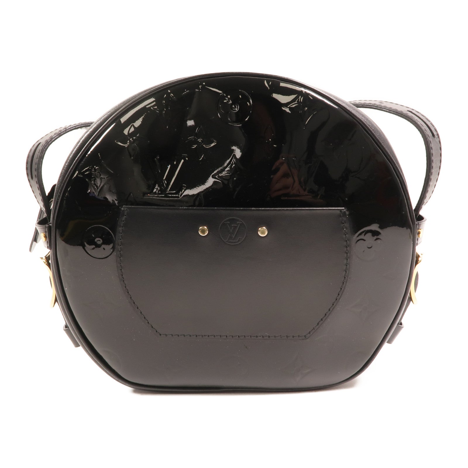 LOUIS VUITTON Monogram Vernis Boite Chapeau Souple MM金扣肩背袋