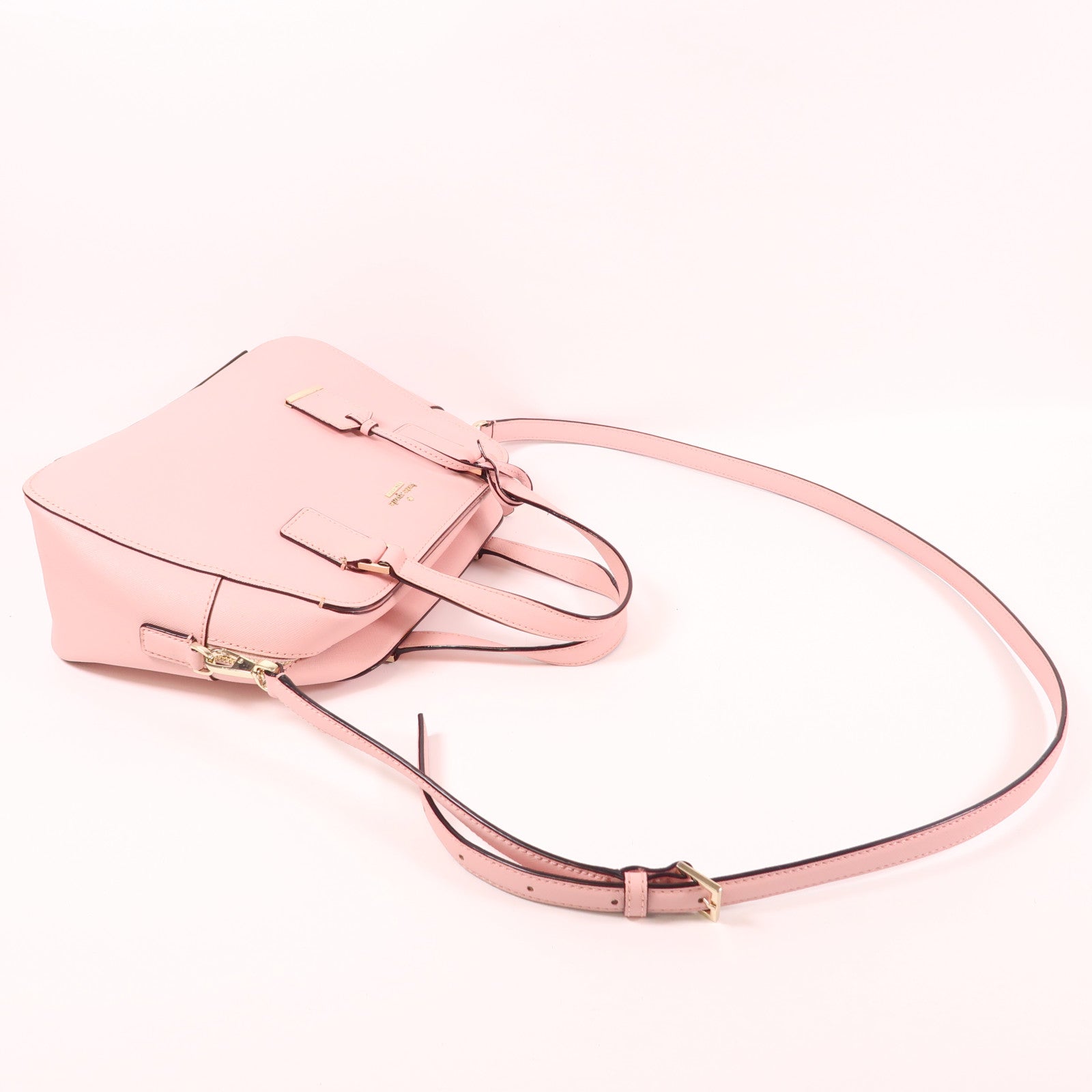 Kate Spade GHW 2 Way Shoulder Bag Calfskin Leather Pink