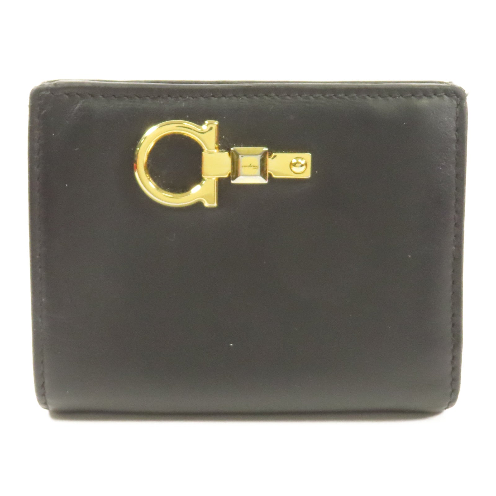 Salvatore Ferragamo 【激減優惠】羊皮皮革Wallet金扣錢包