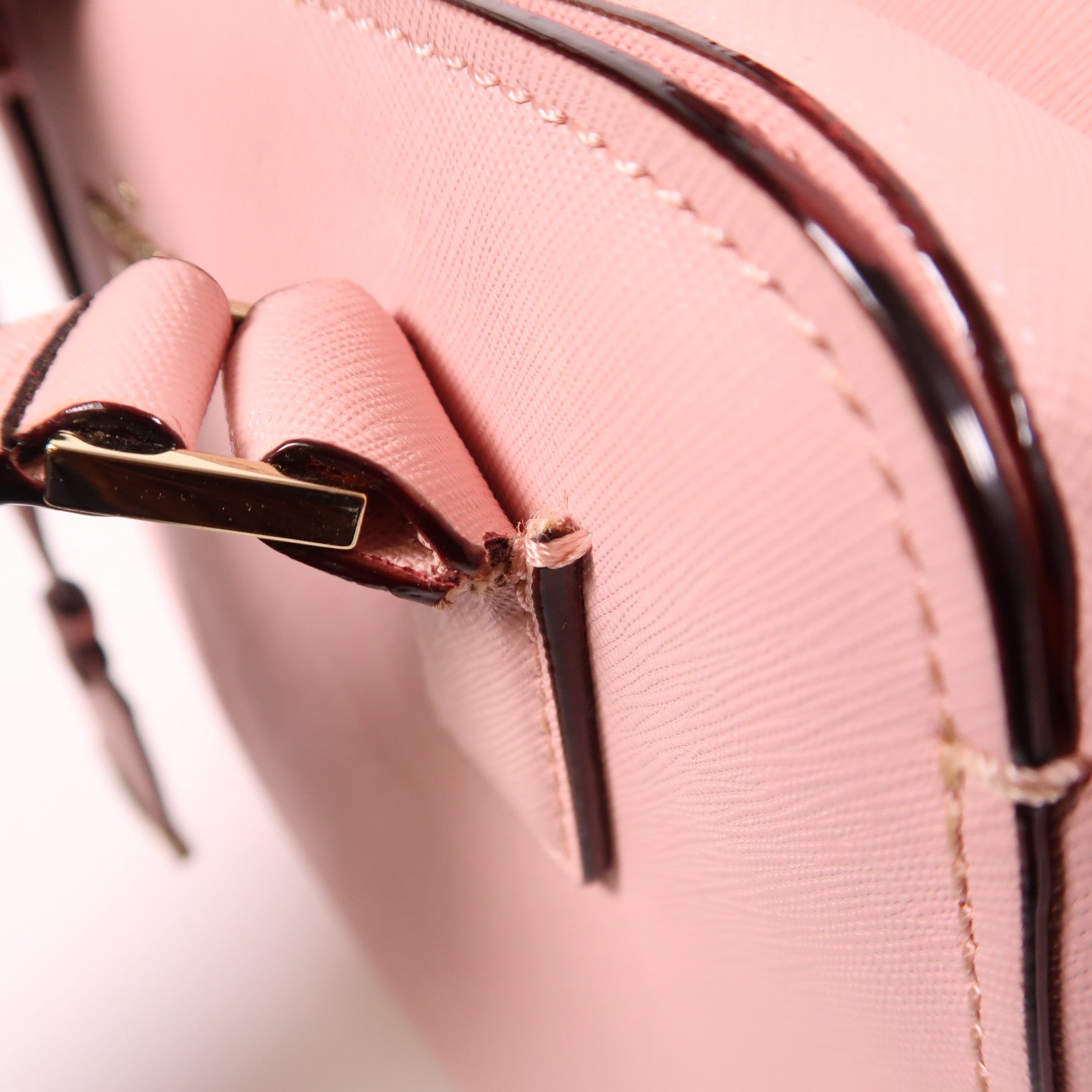 Kate Spade GHW 2 Way Shoulder Bag Calfskin Leather Pink