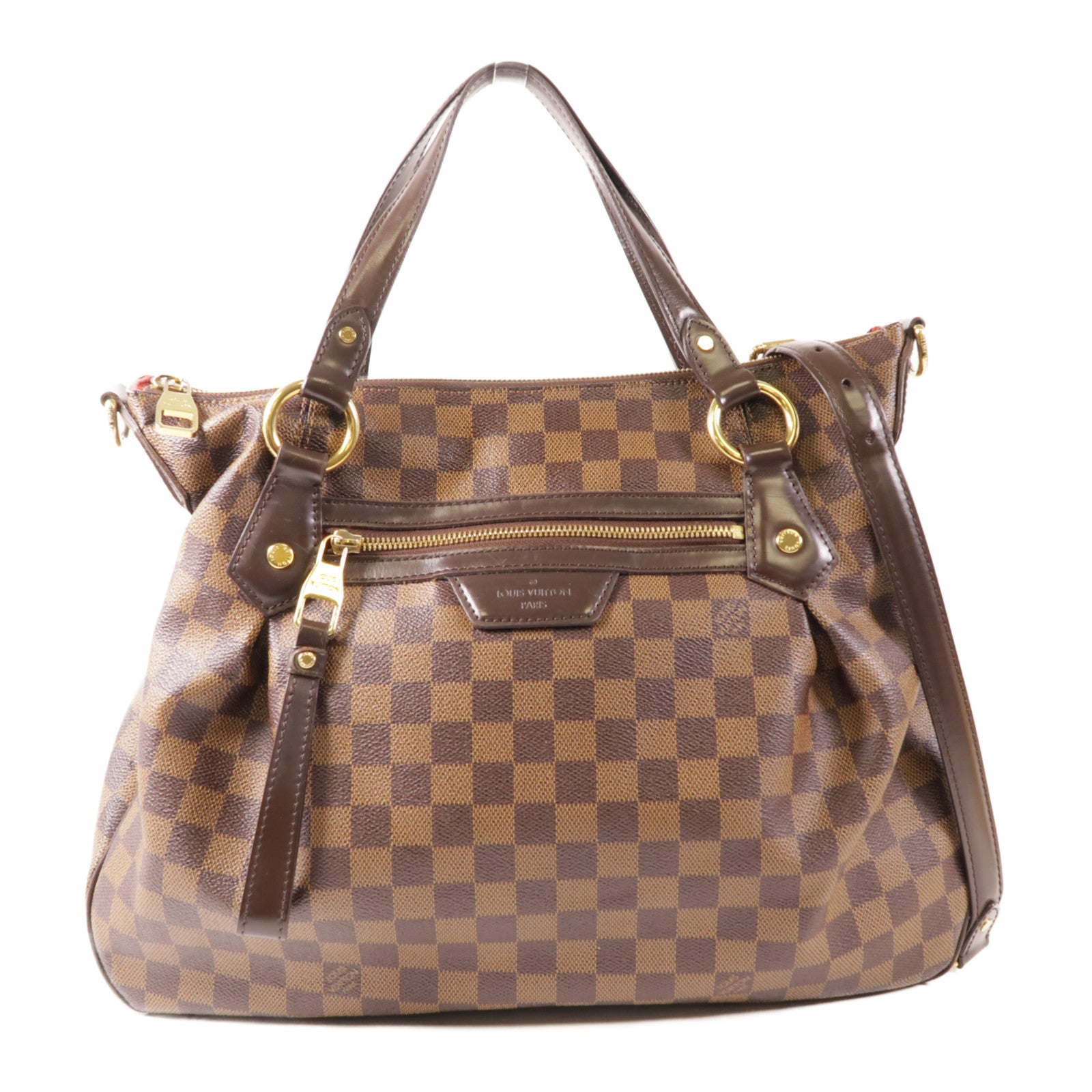 LOUIS VUITTON 【激減優惠】Damier Evora MM金扣手挽肩背兩用袋
