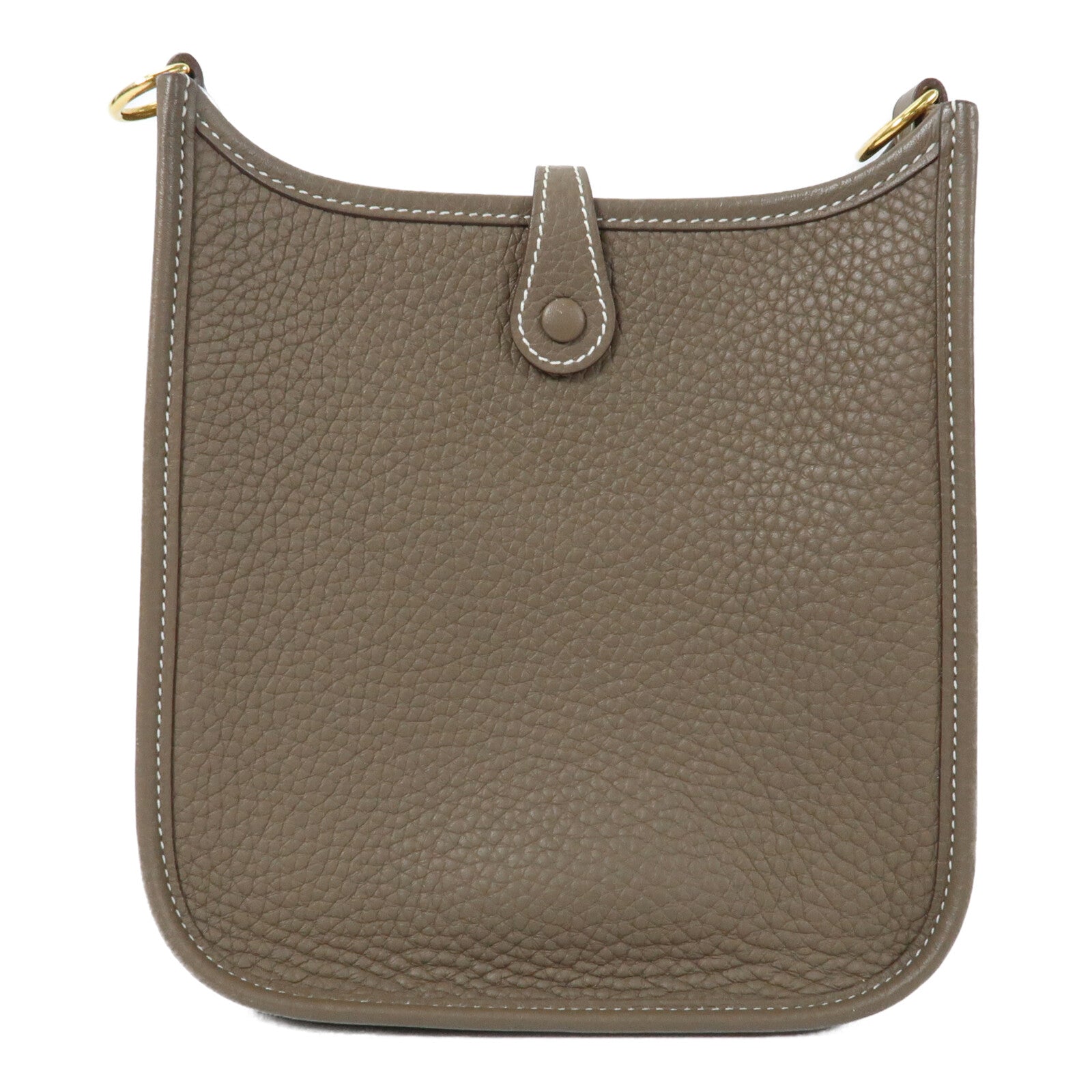 HERMES Clemence皮革Evelyne TPM金扣肩背袋Etoupe