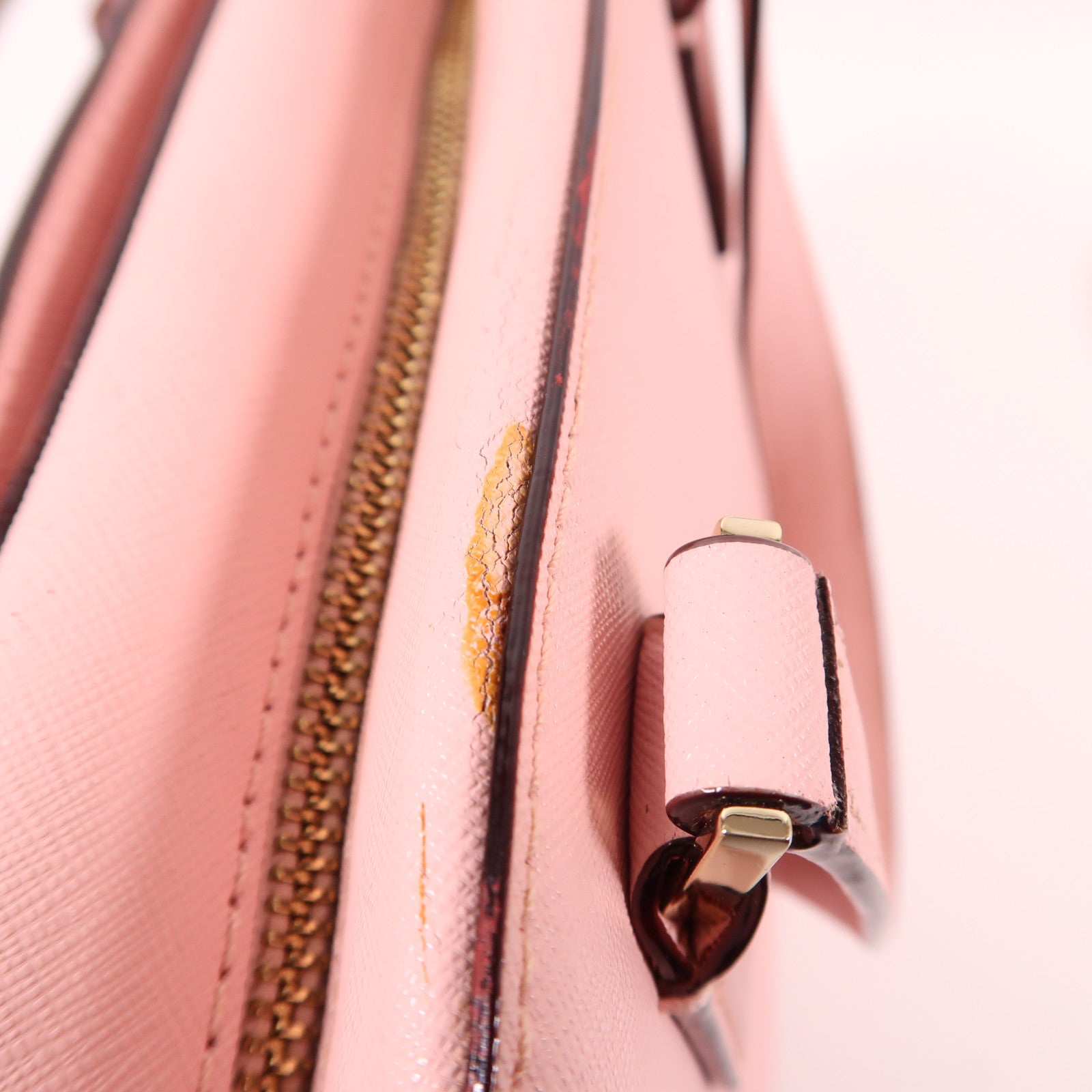 Kate Spade GHW 2 Way Shoulder Bag Calfskin Leather Pink