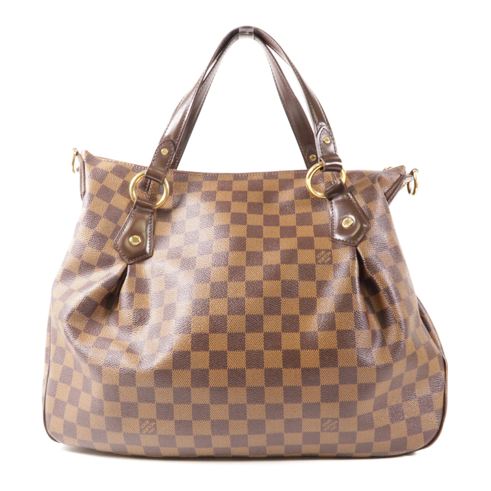 LOUIS VUITTON Damier Evora MM金扣手挽肩背兩用袋
