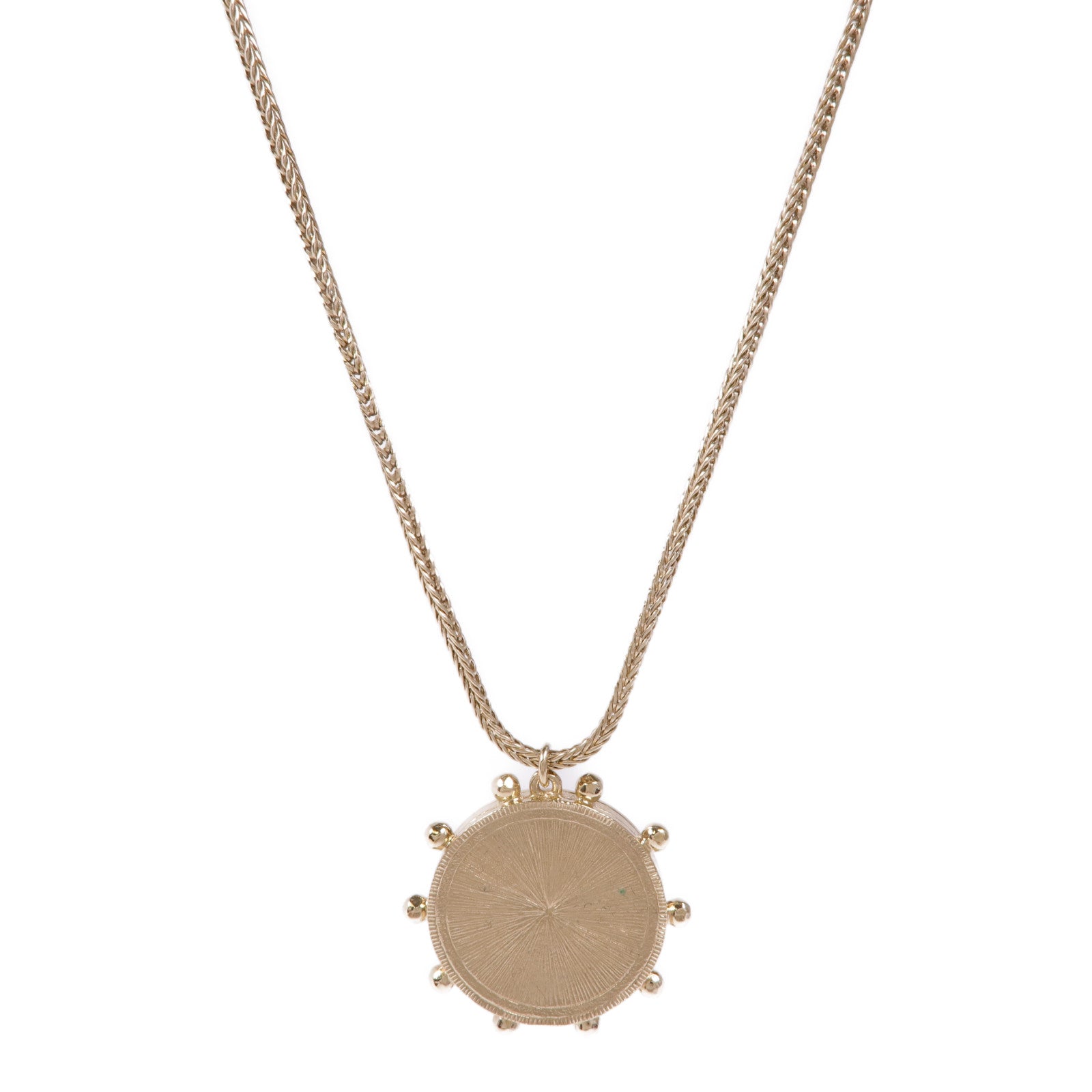 CHANEL CC Necklace Metal Gold Silver Navy