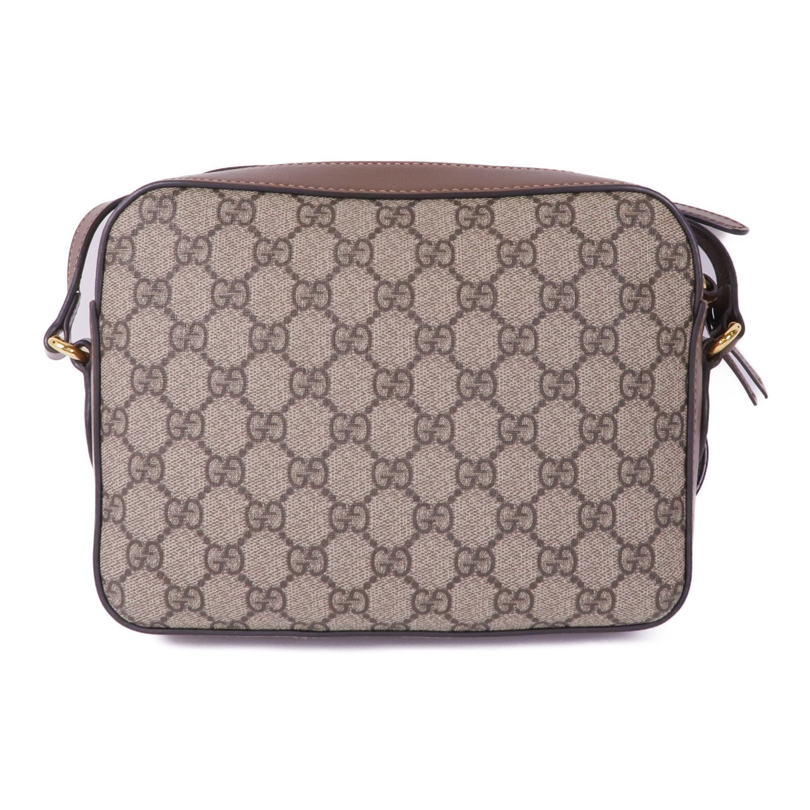 GUCCI 塗層帆布Horsebit 1955金扣肩背袋