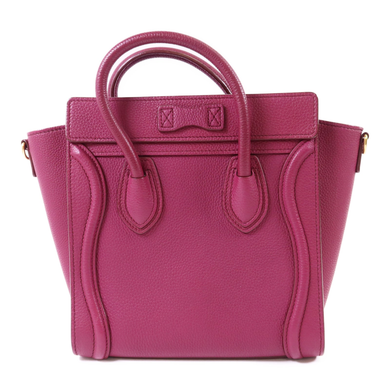 CELINE 牛皮皮革Nano Luggage金扣手挽肩背兩用袋