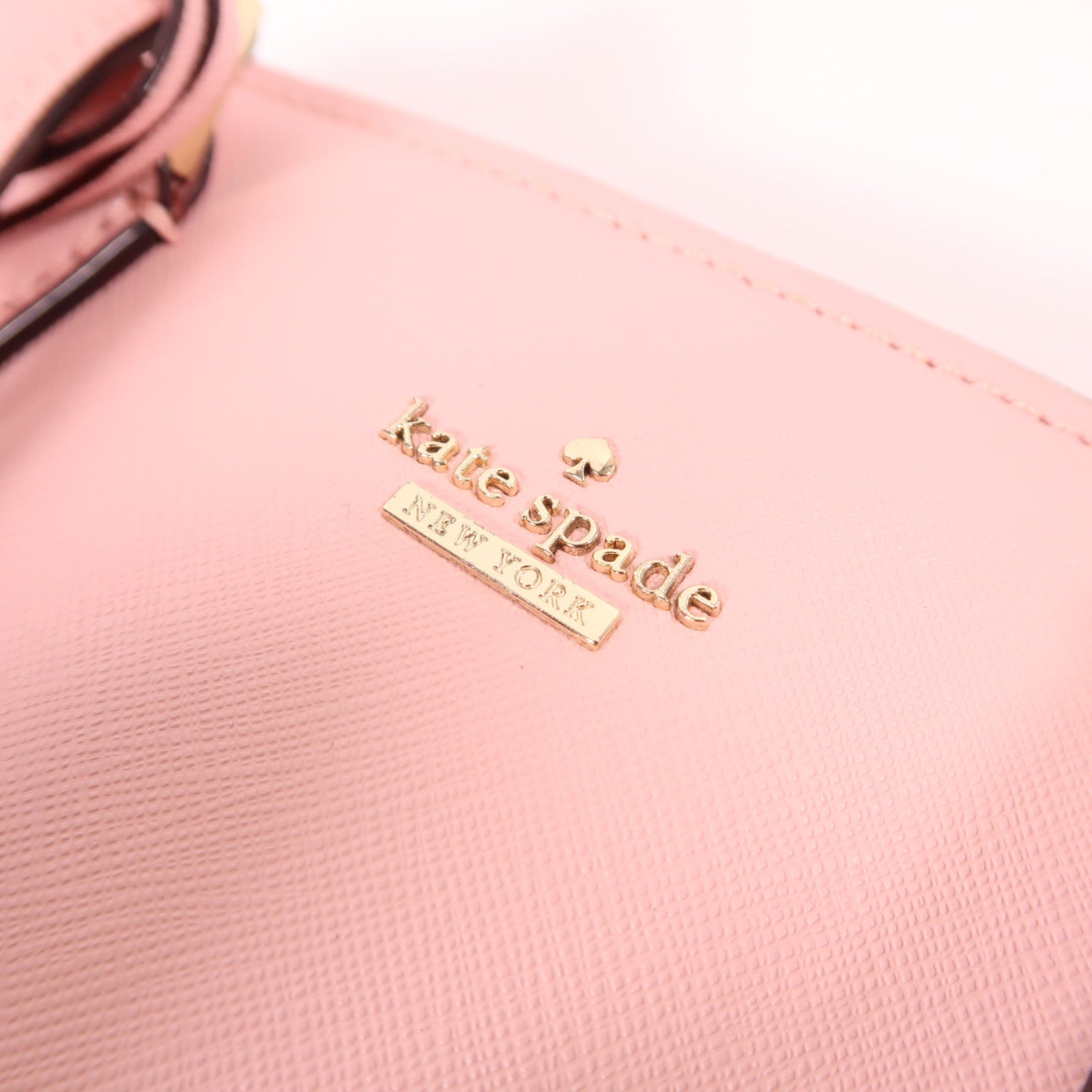 Kate Spade GHW 2 Way Shoulder Bag Calfskin Leather Pink