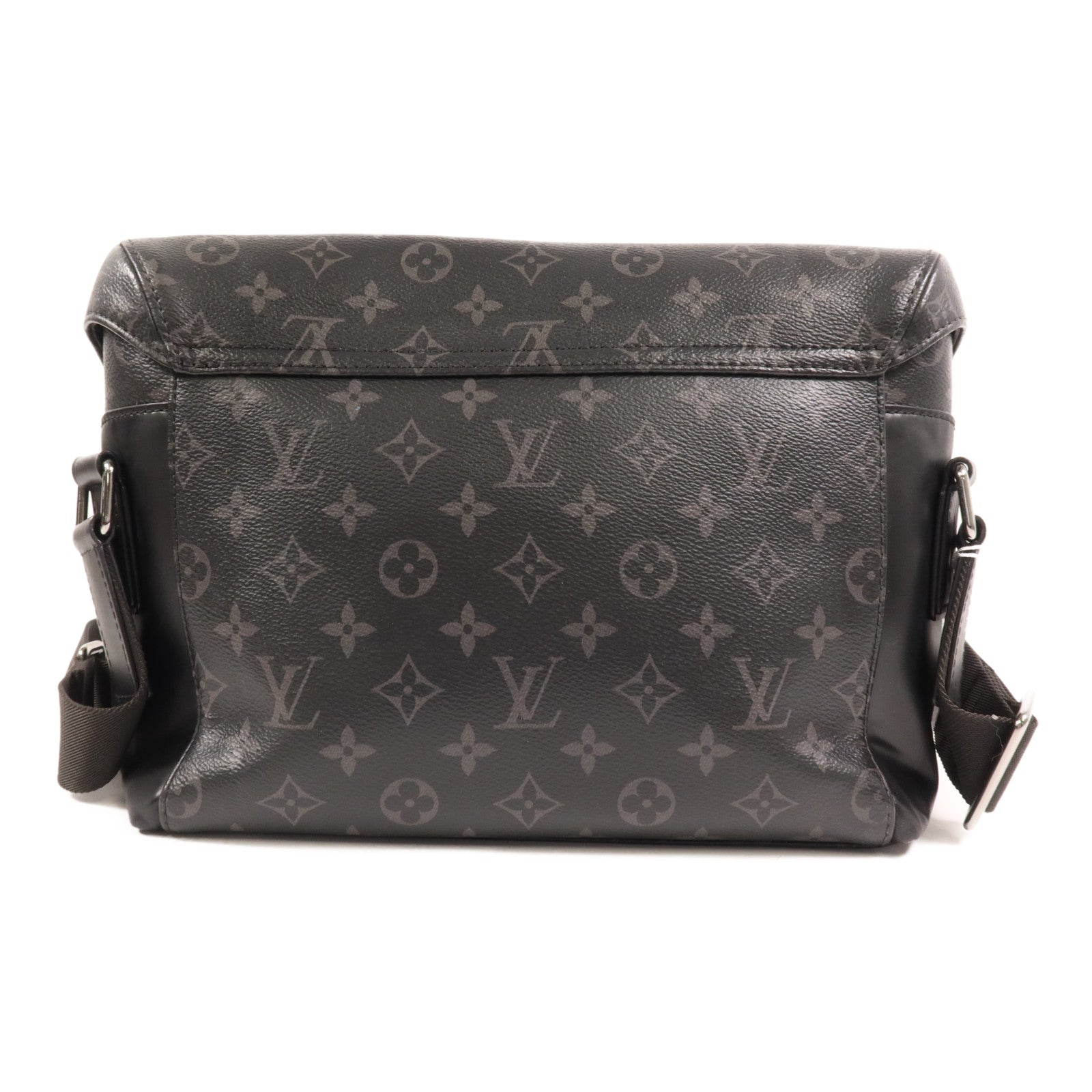 LOUIS VUITTON Monogram Eclipse Messenger PM Voyager銀扣肩背袋