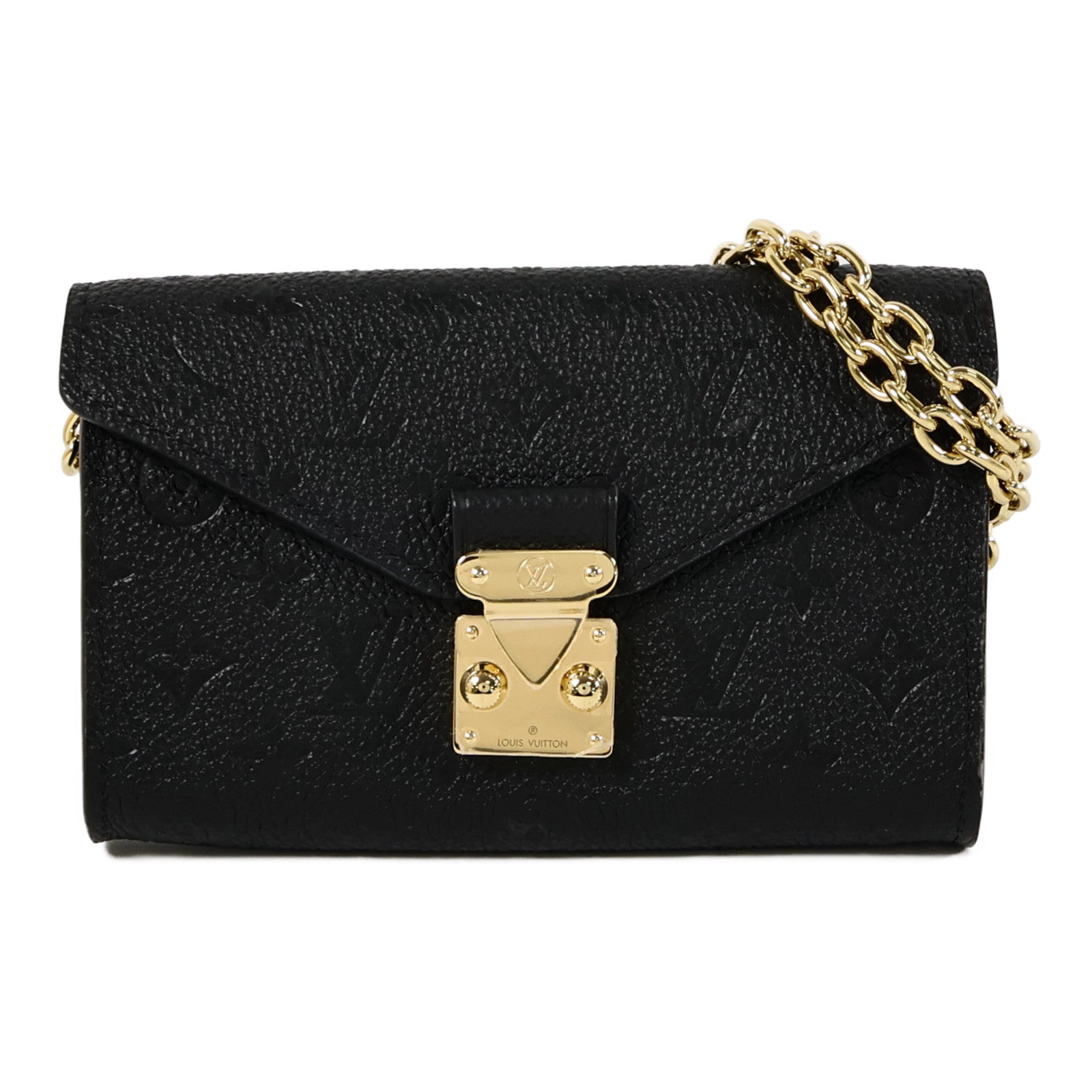 LOUIS VUITTON Monogram Empreinte Pouch Metis鏈帶肩背袋