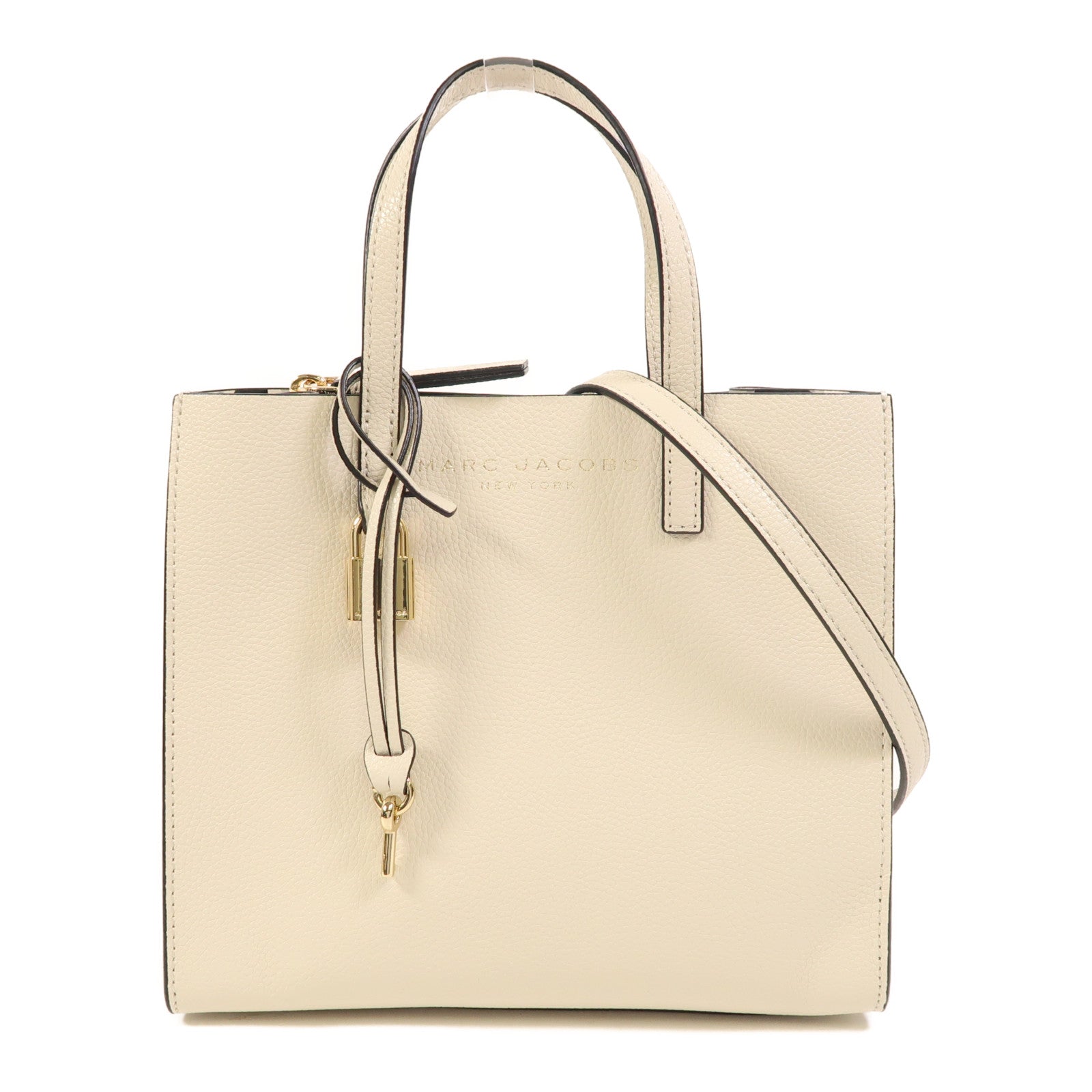 MARC JACOBS 牛皮皮革2 Way Shoulder金扣手挽肩背兩用袋