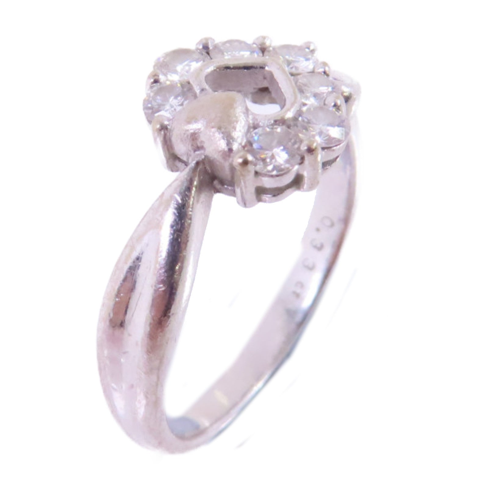 JEWELRY 18K白金Diamond Ring 0.33ct鑽石戒指US#4.75