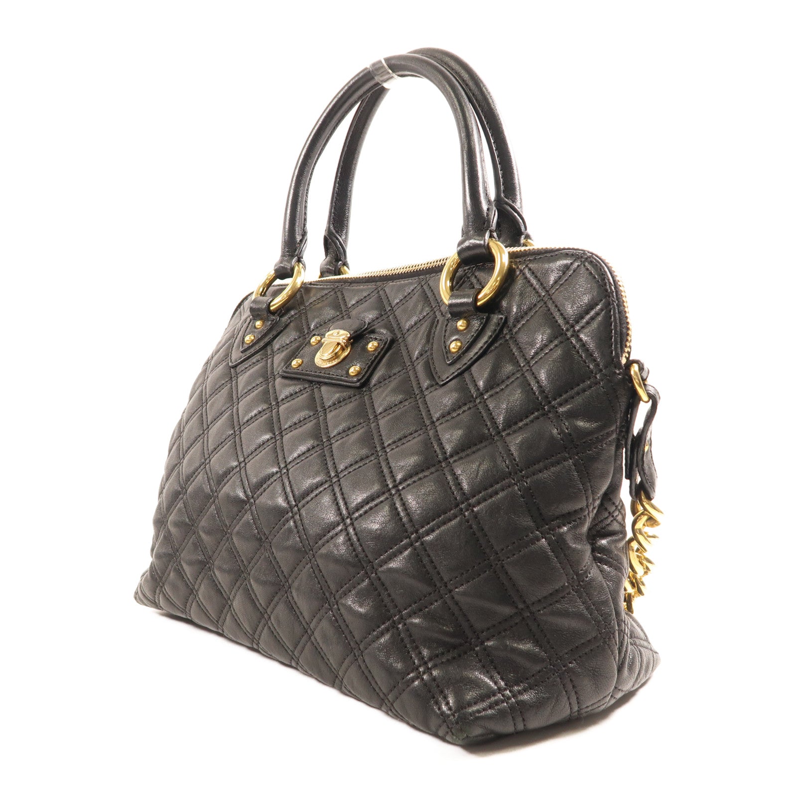 MARC JACOBS 皮革Shoulder Bag金扣手挽肩背兩用袋