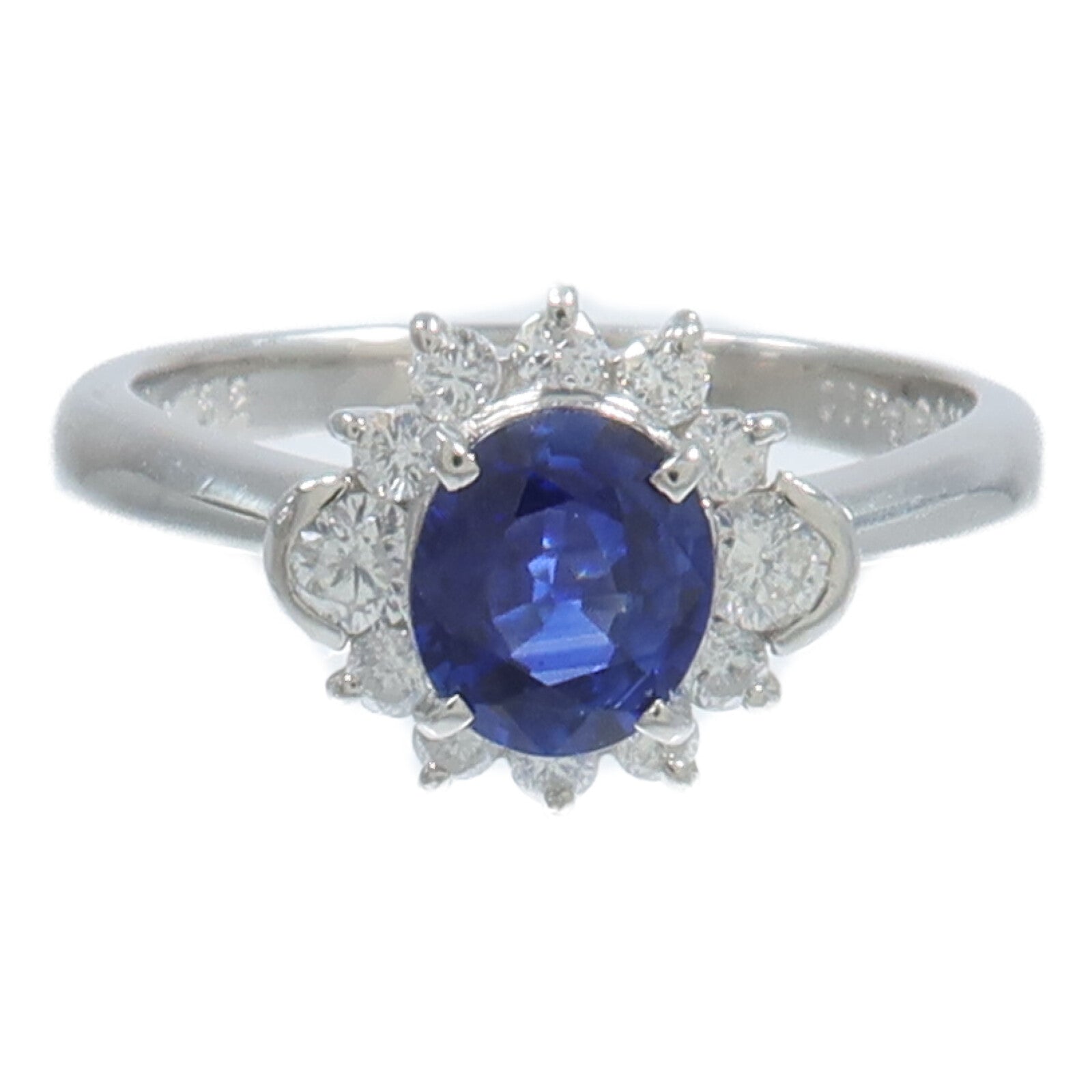 JEWELRY PT900鉑金Sapphire Diamond Ring藍寶石/鑽石戒指