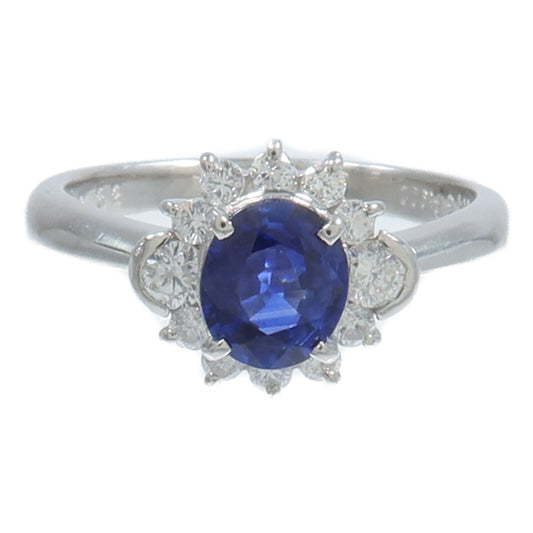 JEWELRY PT900鉑金Sapphire Diamond Ring藍寶石/鑽石戒指