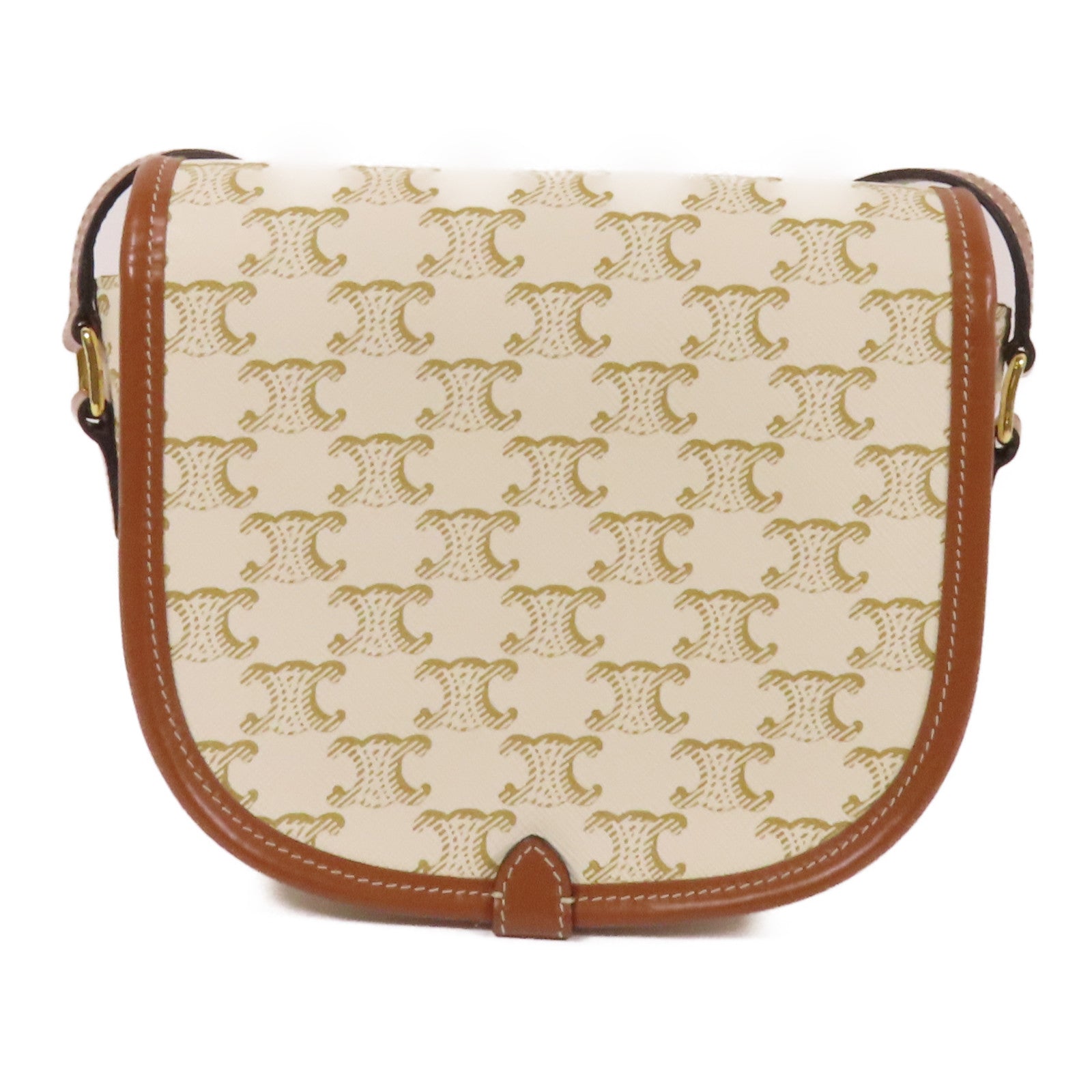 CELINE 塗層帆布Folco Bag金扣肩背袋