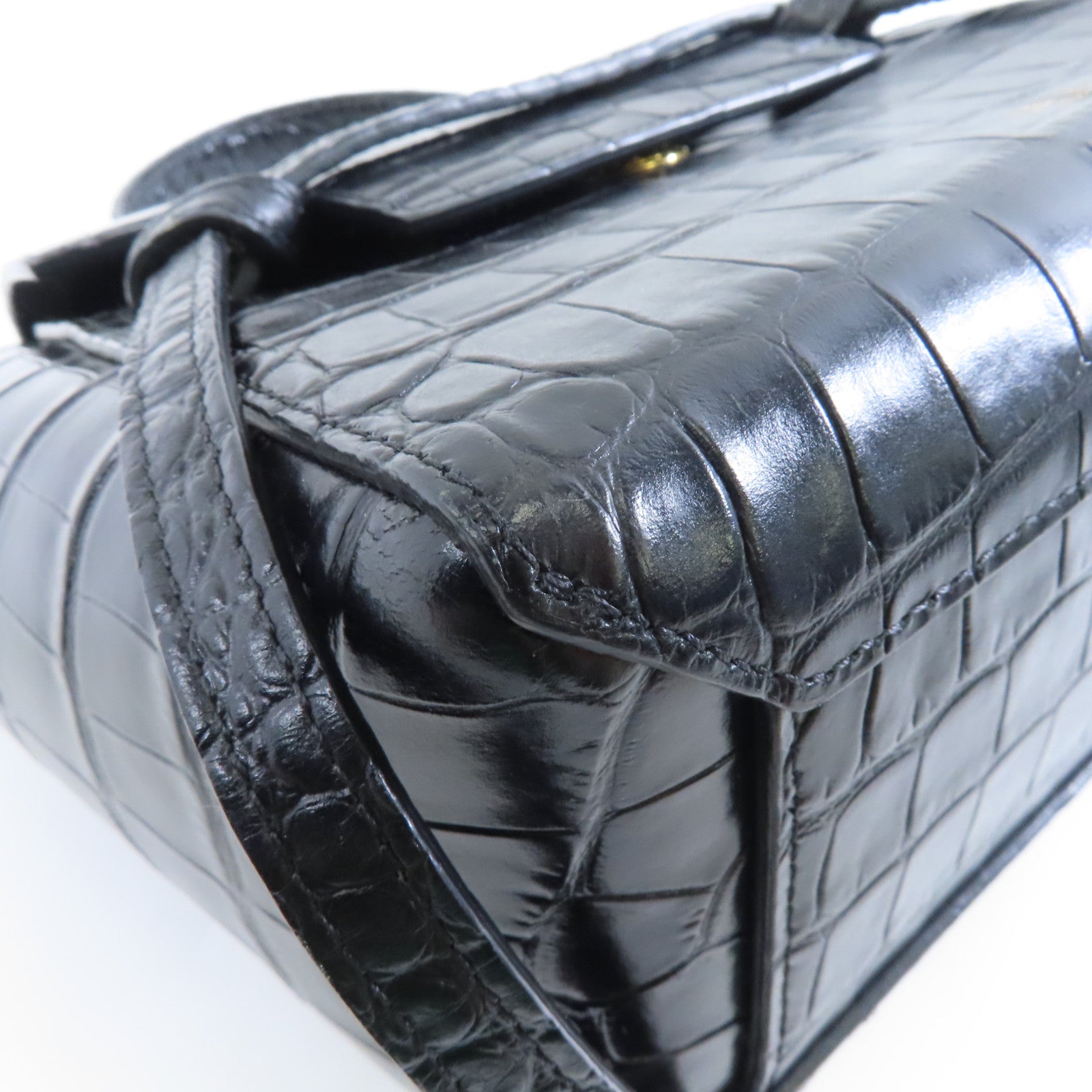 CELINE 牛皮皮革Nano Belt Bag金扣手挽肩背兩用袋黑色