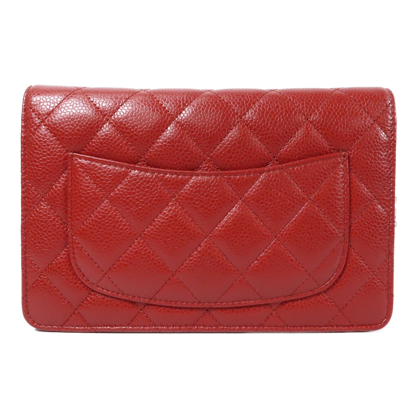 CHANEL 牛皮皮革WOC Wallet On Chain銀扣肩背袋