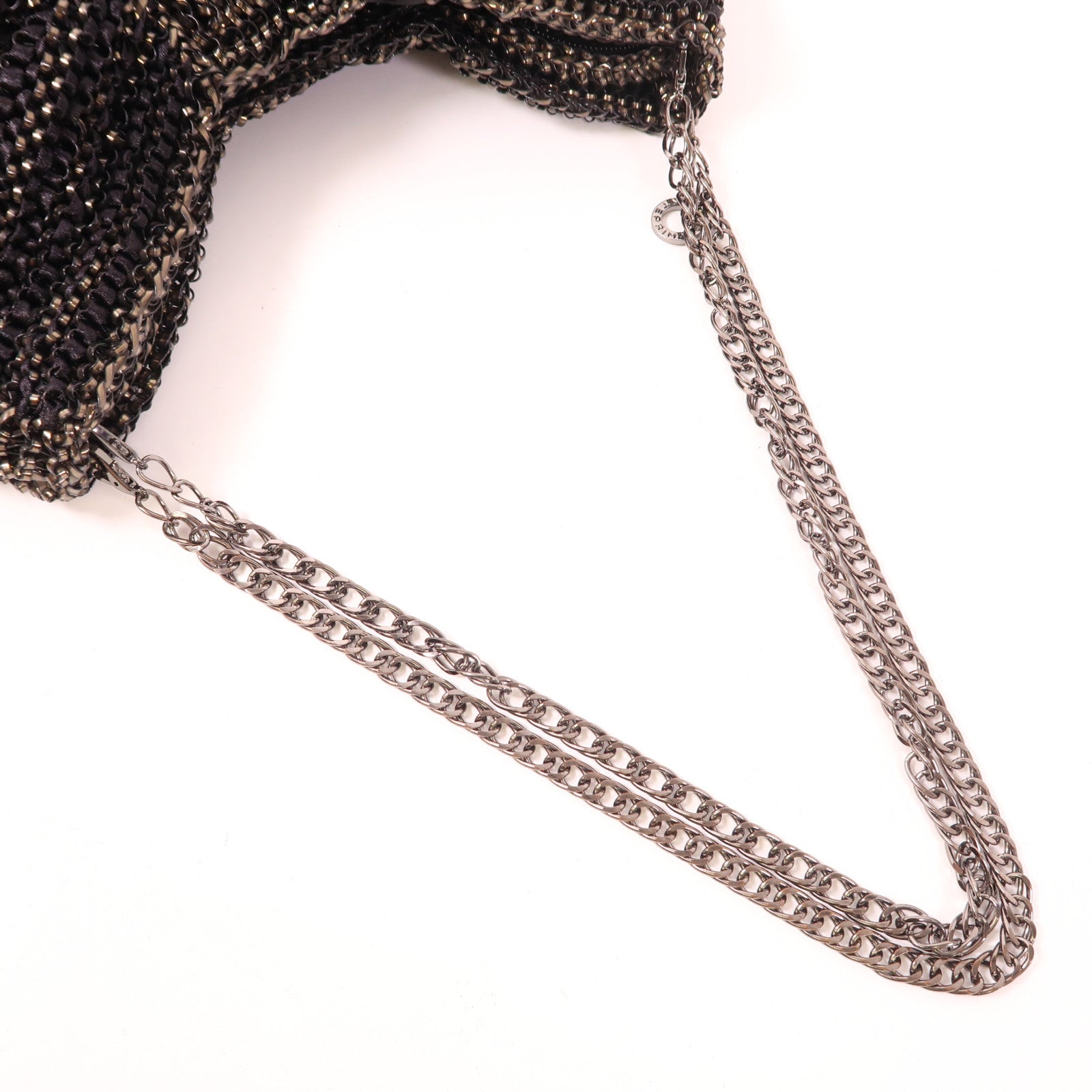 ANTEPRIMA PVC/帆布Shoulder Bag銀扣鏈帶肩背袋