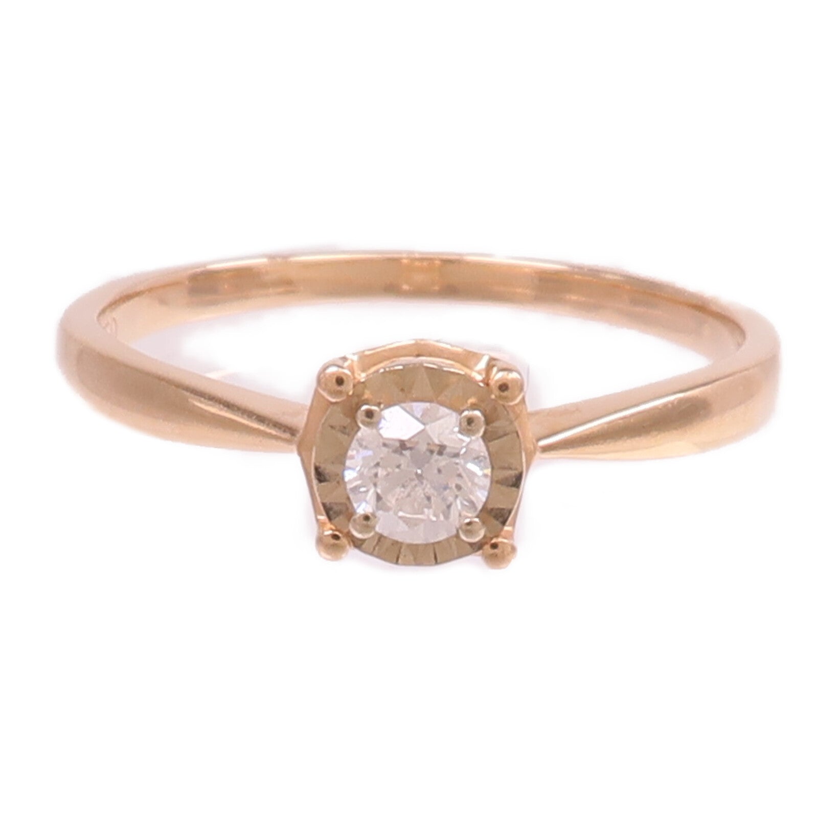 JEWELRY 【激減優惠】18K玫瑰金Diamond Ring鑽石戒指US#7