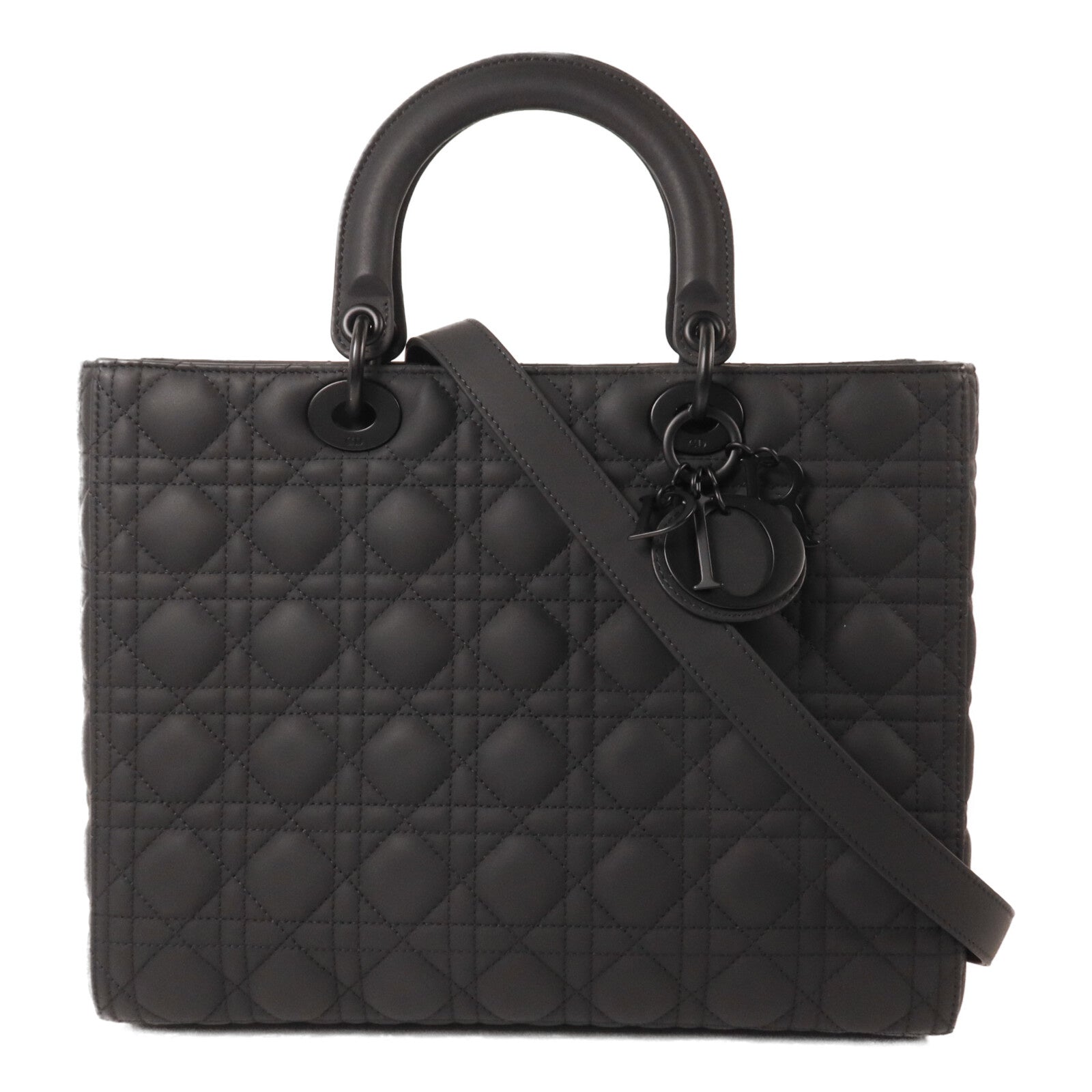 Dior 牛皮皮革Lady Dior Large手挽肩背兩用袋