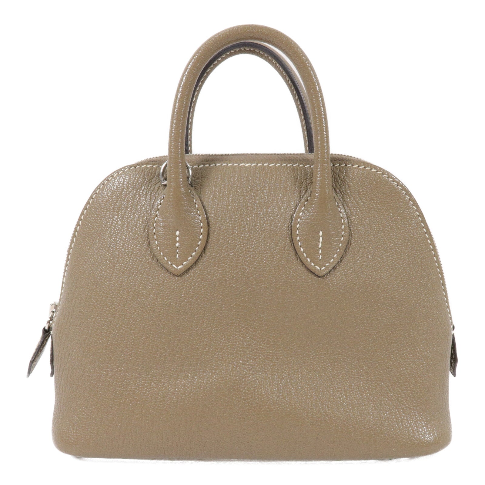 HERMES Chevre皮革Mini Bolide手挽肩背兩用袋Etoupe