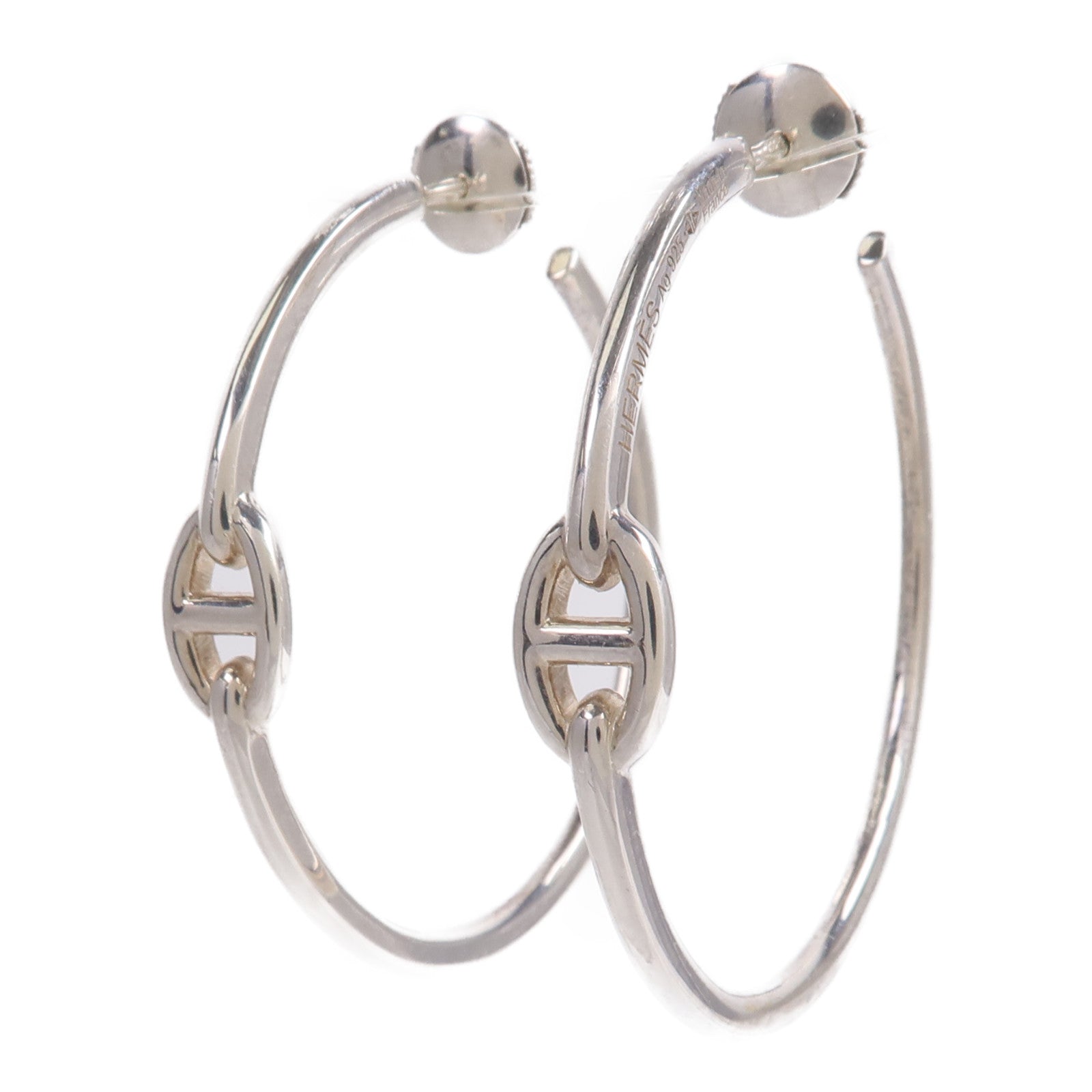 HERMES 925純銀Chaine d'Ancre Enchainee Earrings耳環
