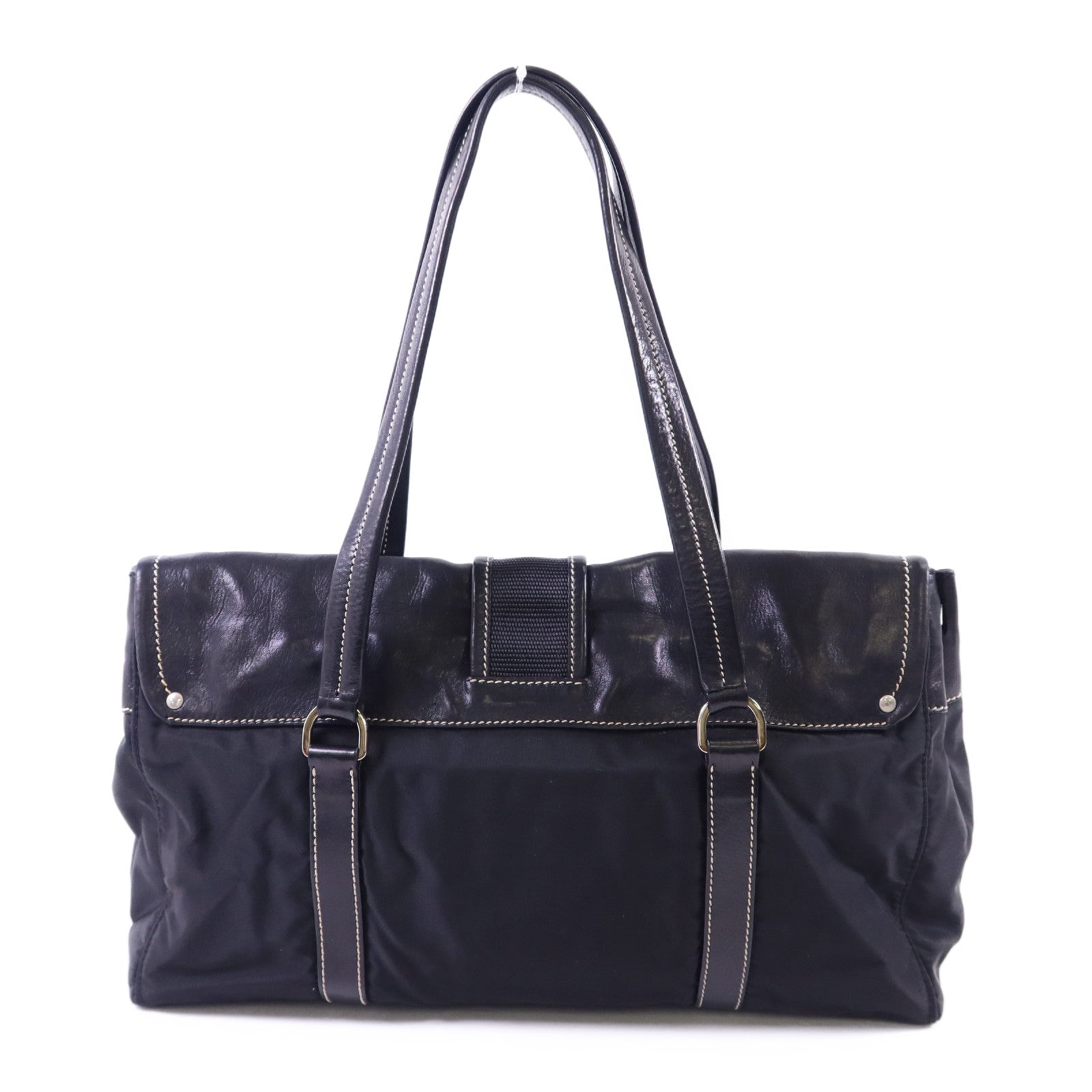 PRADA 尼龍Shoulder Bag銀扣肩背袋