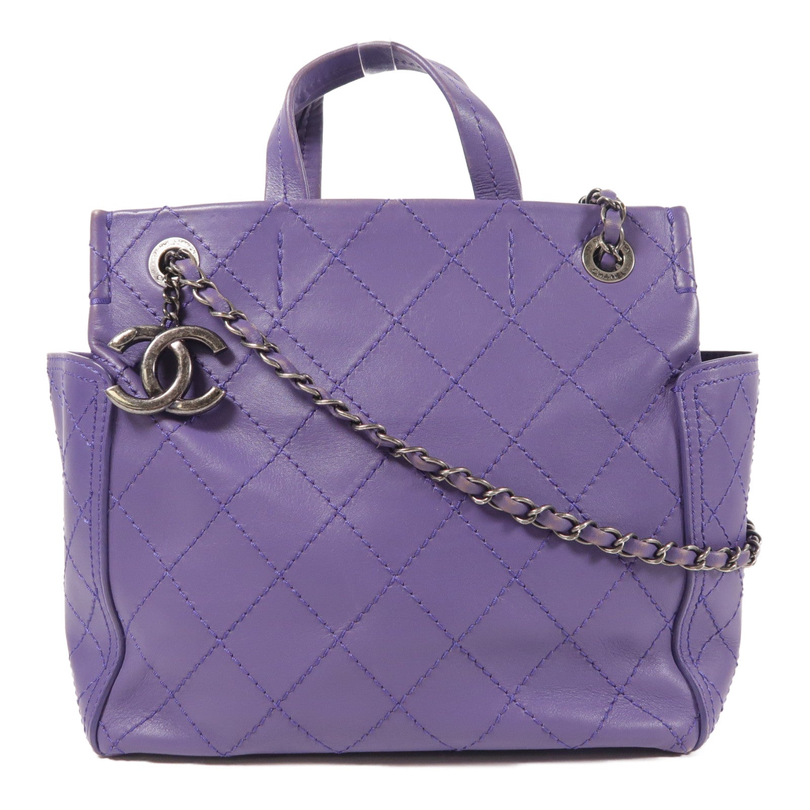 CHANEL 牛皮皮革2 Way Shoulder手挽肩背兩用袋