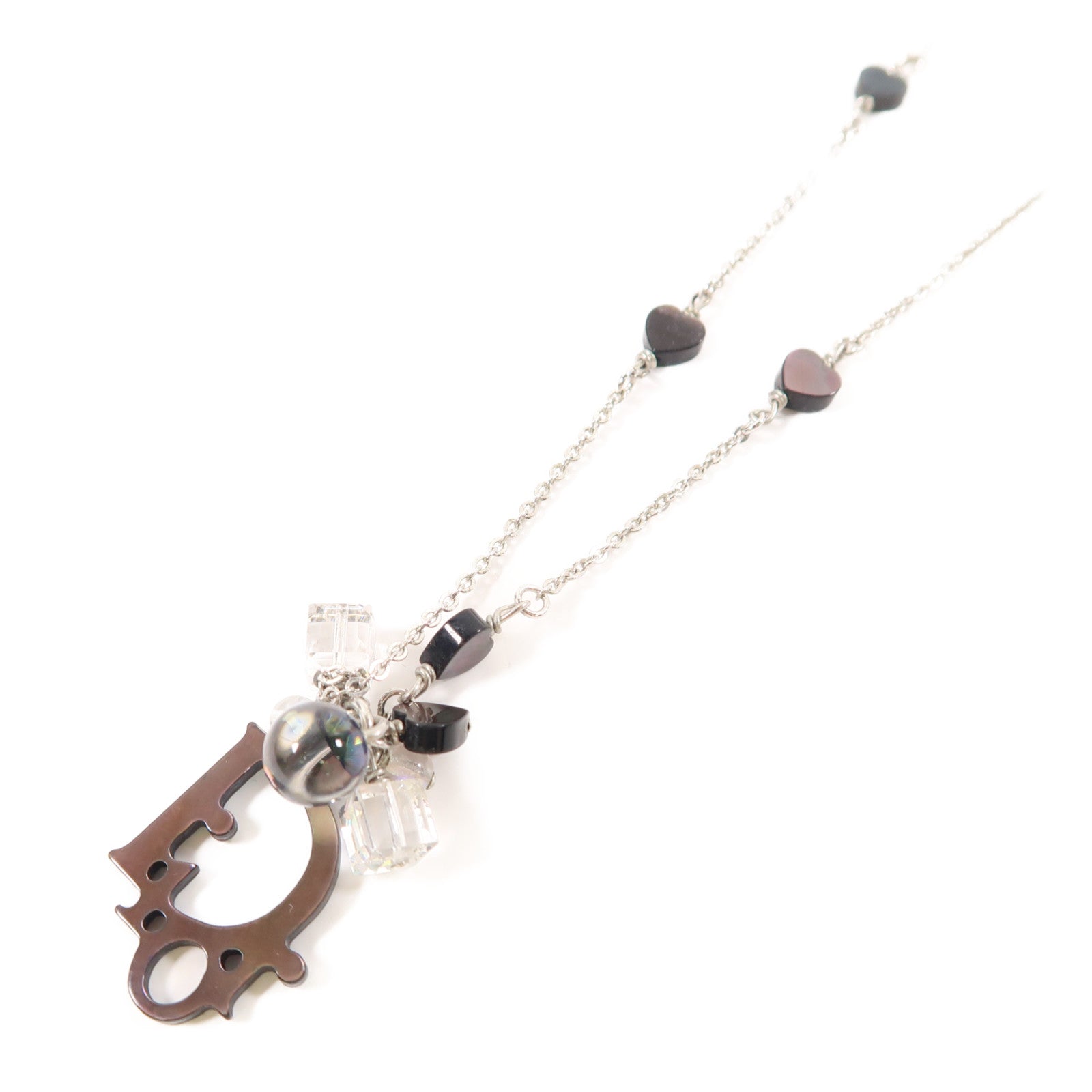 Dior CD Necklace PVC/Metal Silver